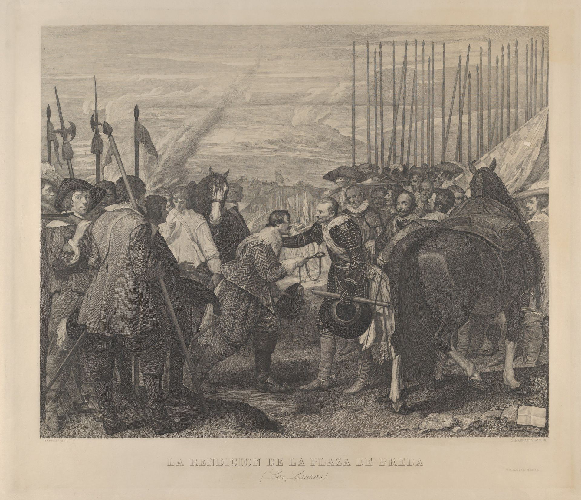 The Surrender at Breda or 'Las Lanzas' (The Lances), after Velázquez by Bartolomé Maura