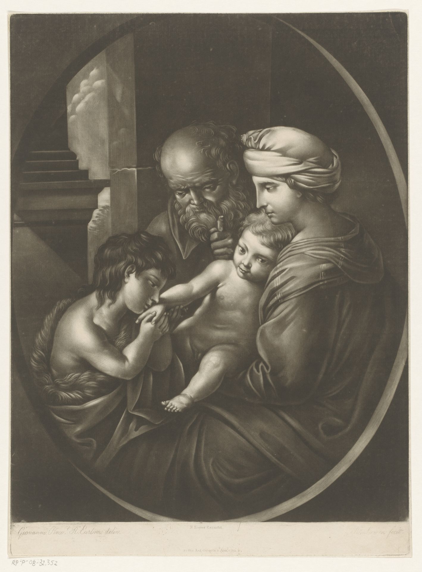 Heilige Familie met Johannes de Doper by Robert Laurie
