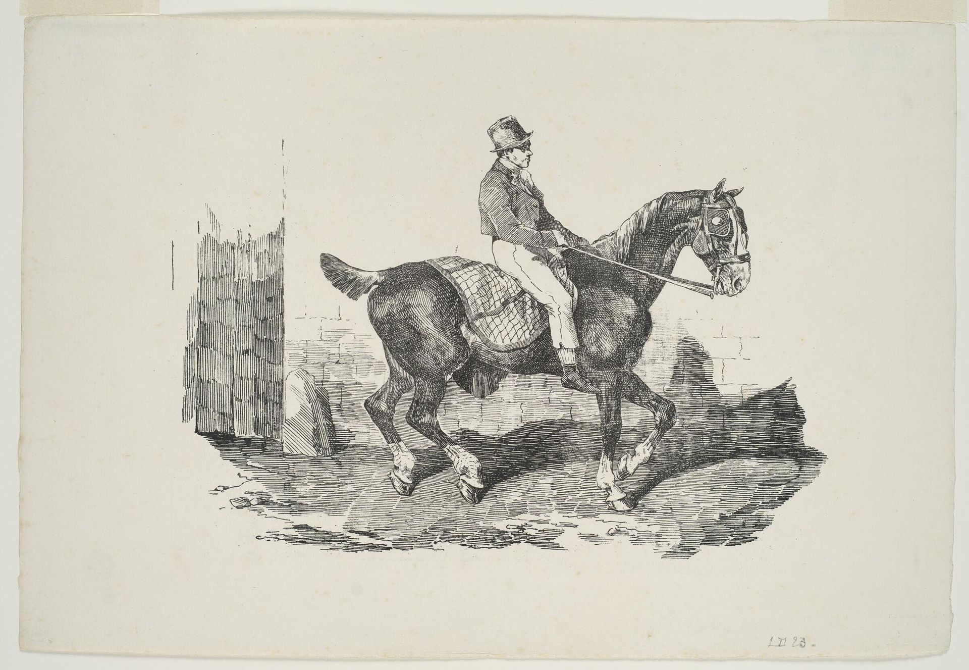 Coach Horse Ridden by a Groom by Théodore Géricault
