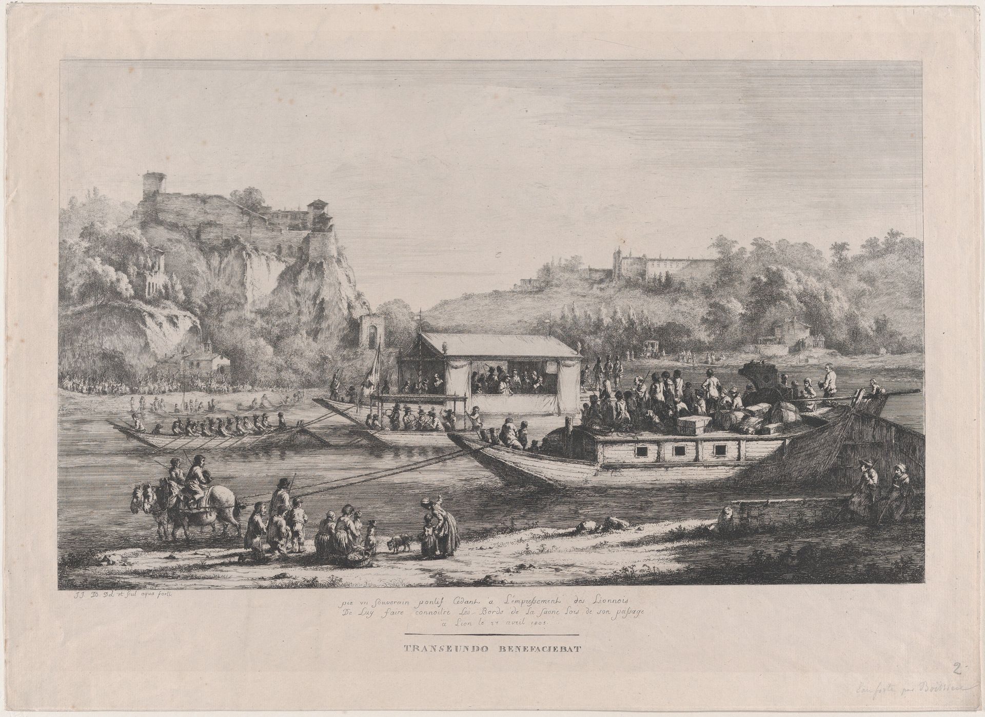 Pope Pius VII on the Saône by Jean Jacques de Boissieu