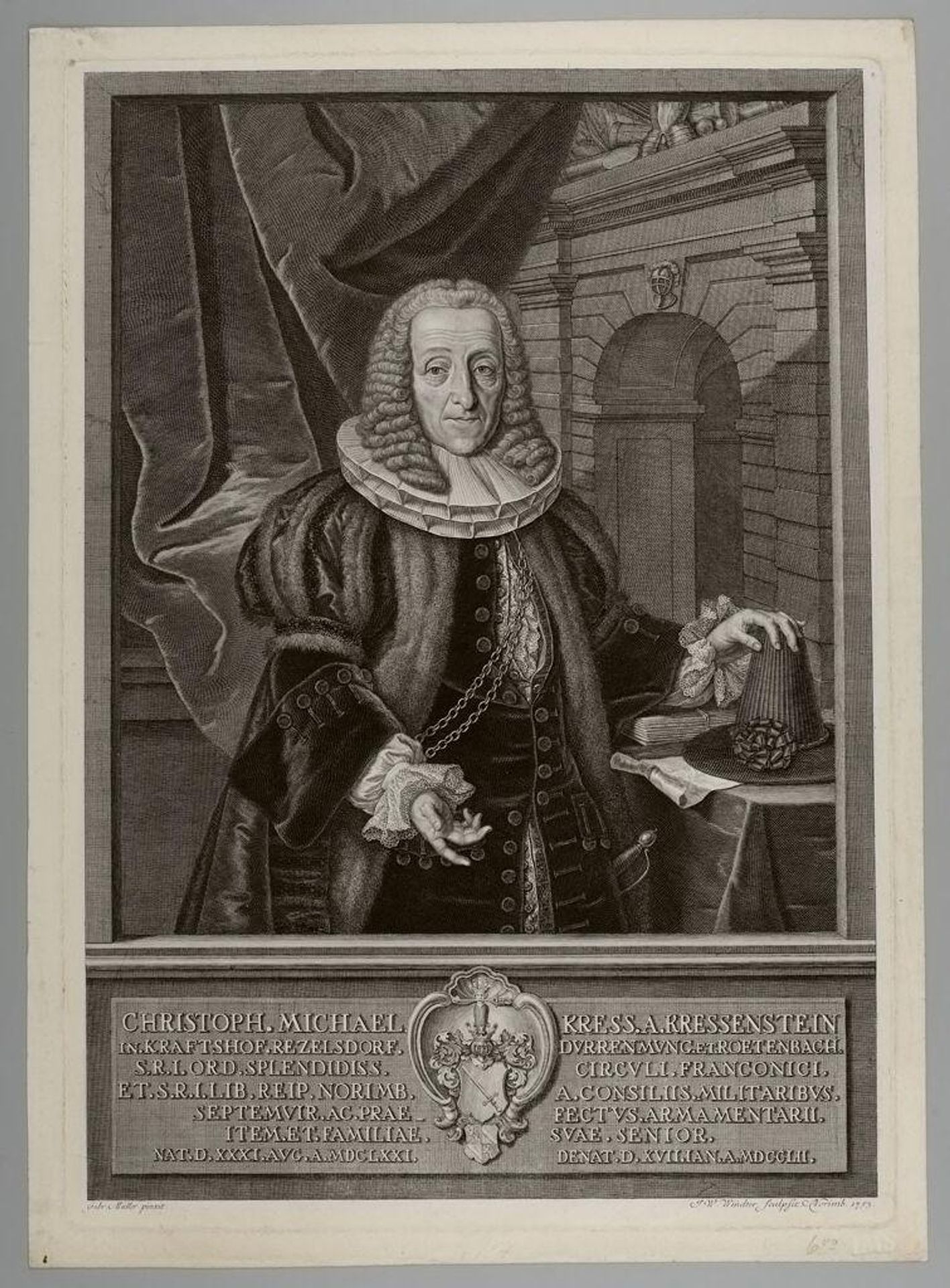 Christoph Michael Kress a Kressenstein by Johann Wilhelm Windter