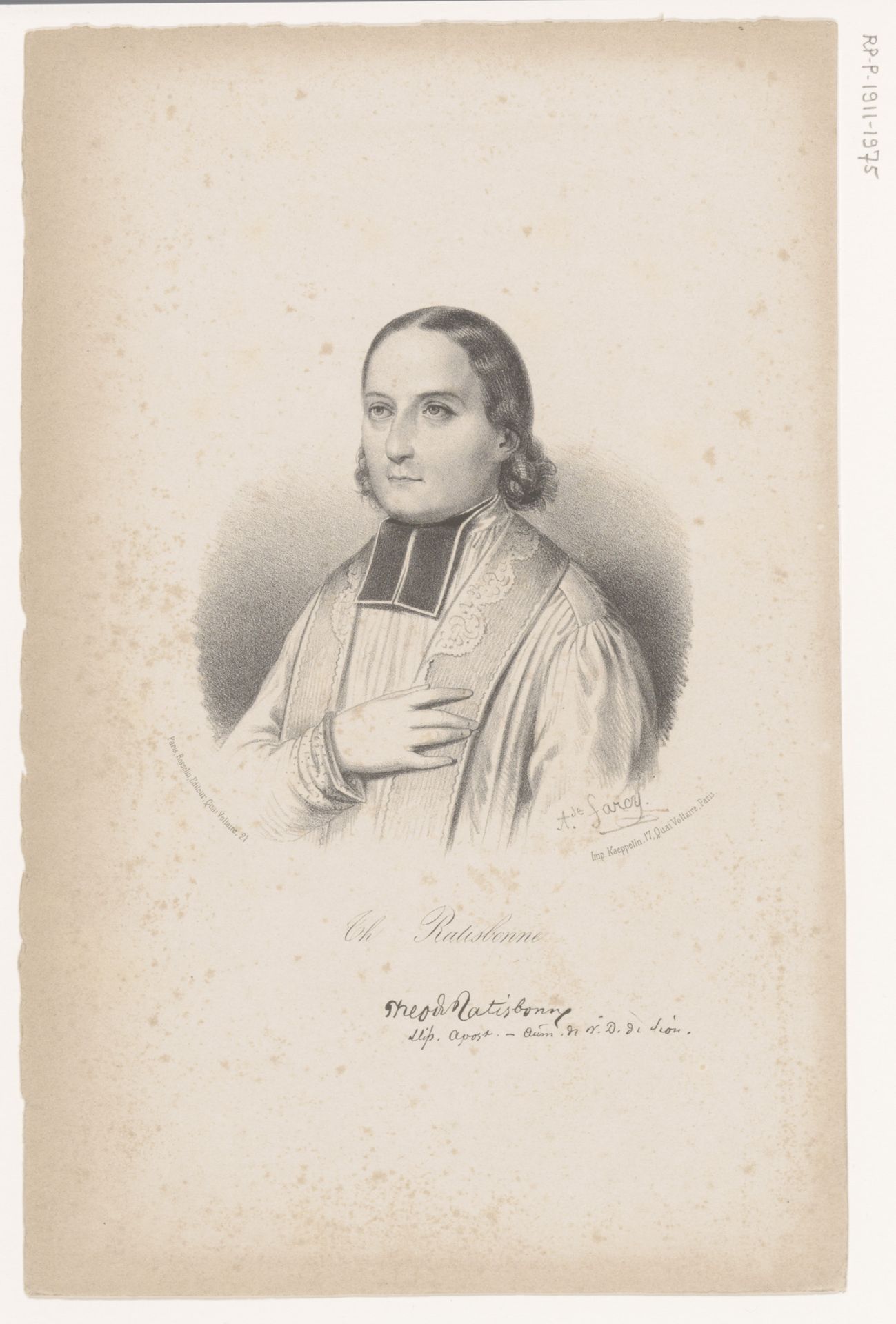Portret van Théodore Ratisbonne by Alphonse Farcy
