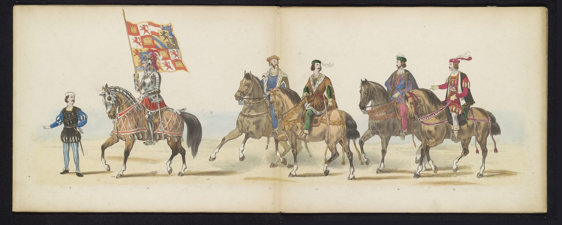 Maskerade van de Leidse studenten, 1855 (plaat 7) by Gerardus Johannes Bos