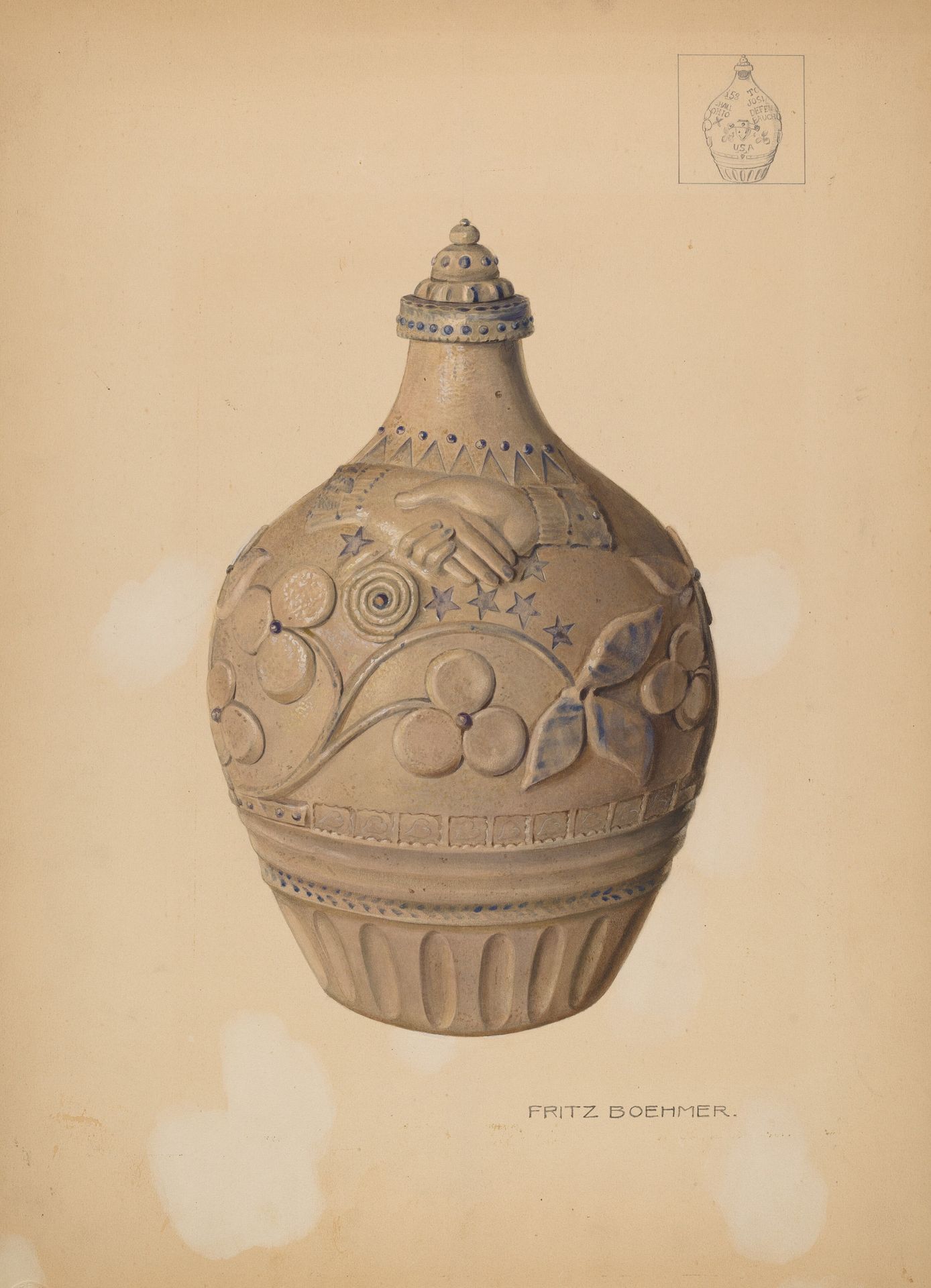 Wine jug by Fritz Boehmer