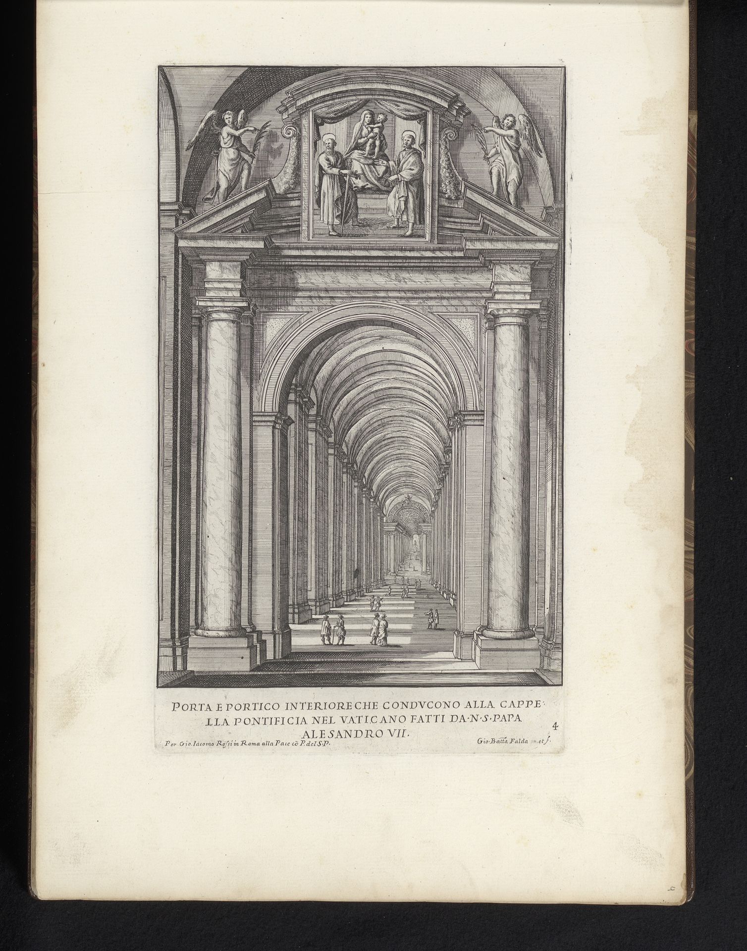 Scala Regia te Vaticaanstad by Giovanni Battista Falda