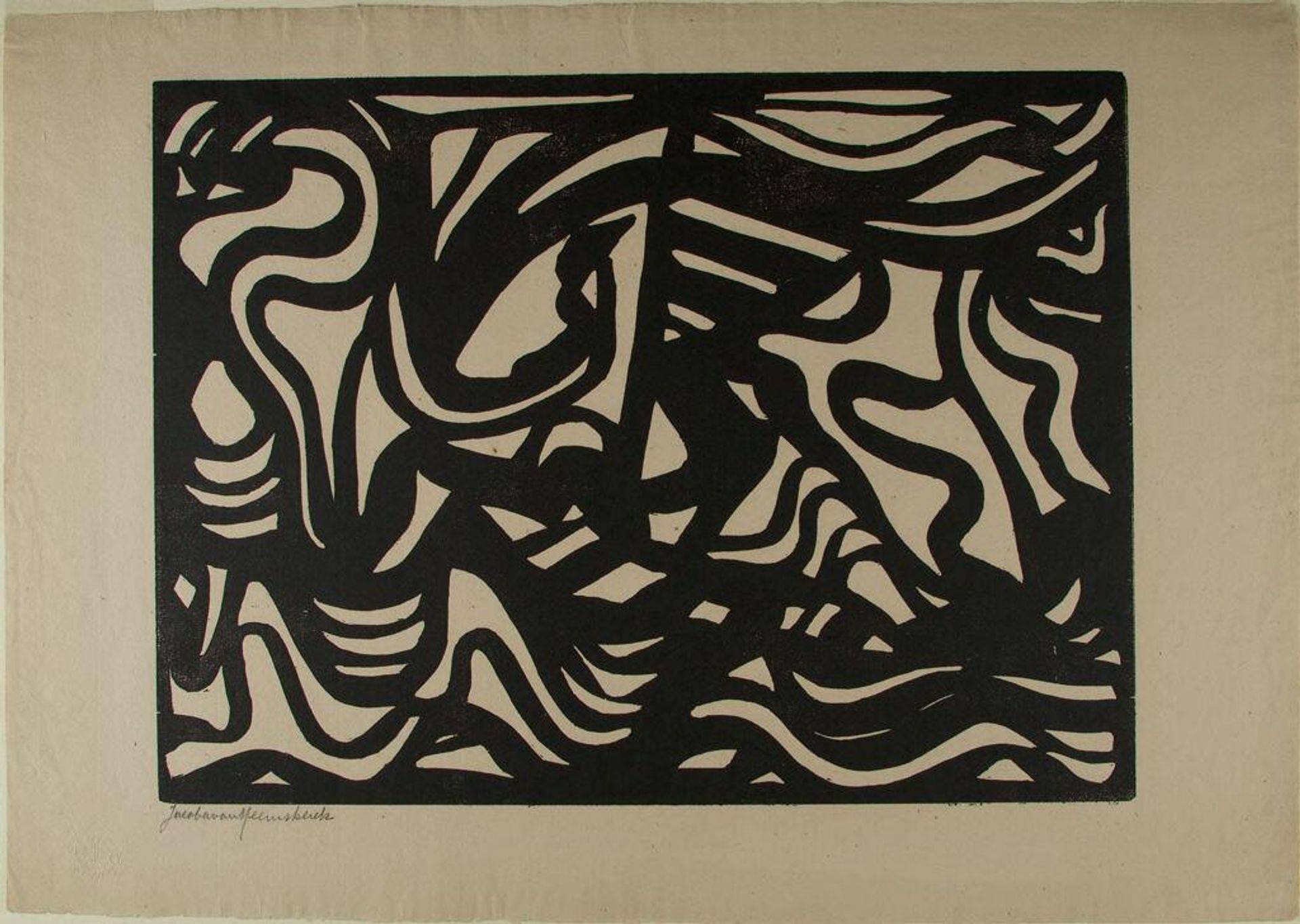 Composition, from the portfolio "New European Graphics, Portfolio III: German Artists" by Jacoba B. van Heemskerck van Beest