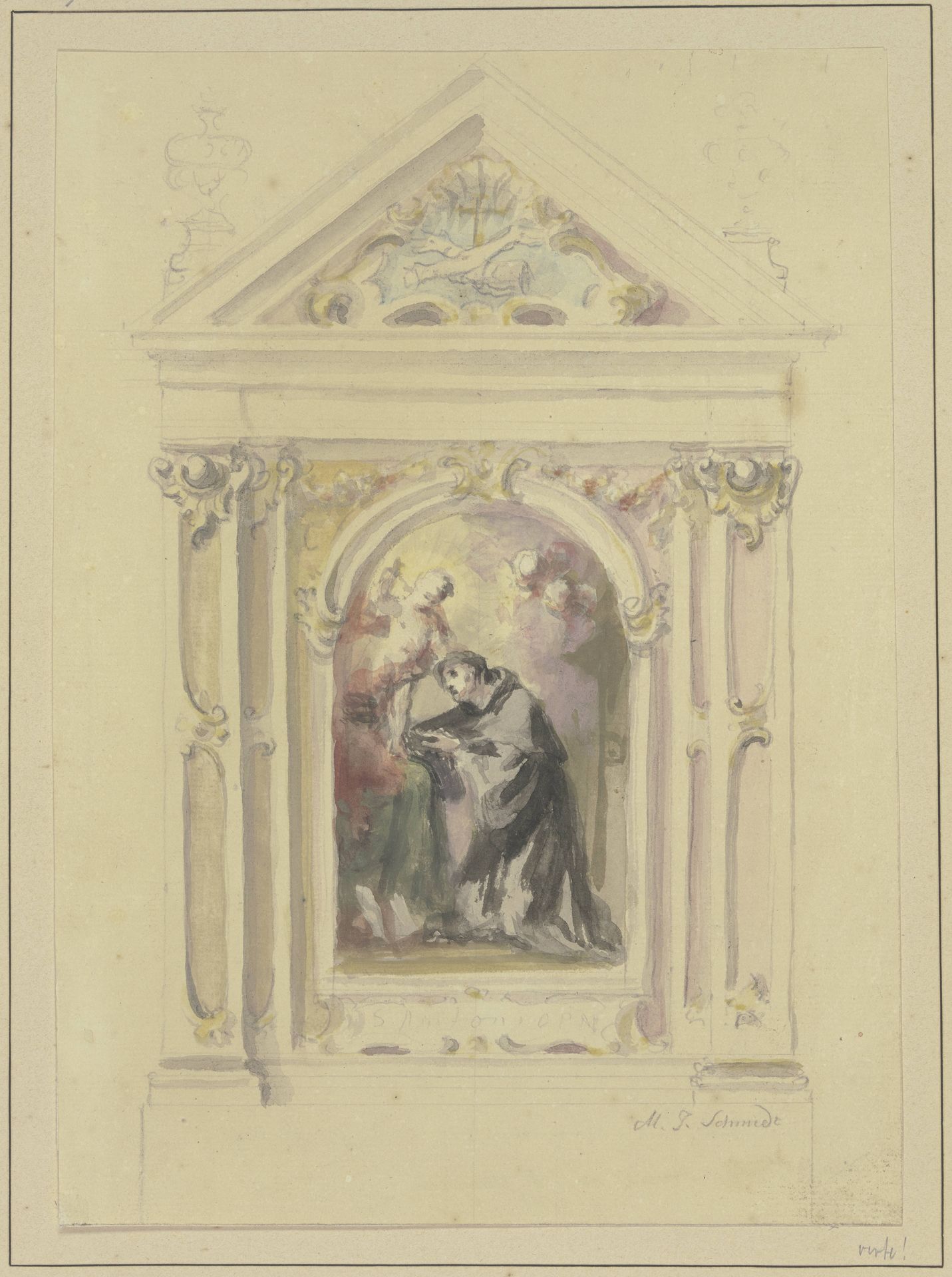 Der Heilige Antonius mit dem Kind by Martin Johann Schmidt called Kremser-Schmidt