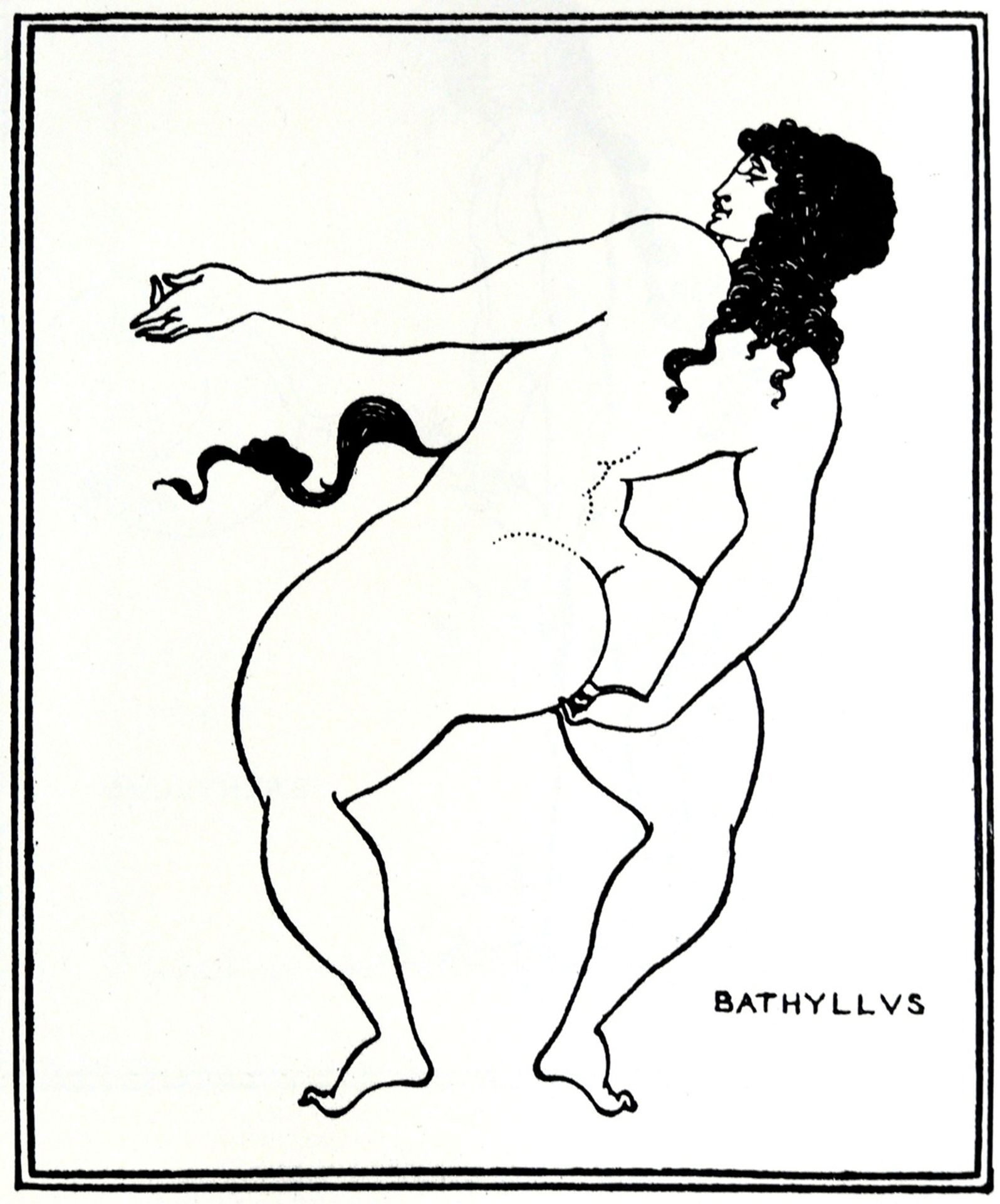 Bathyllus taking the pose by Aubrey Vincent Beardsley