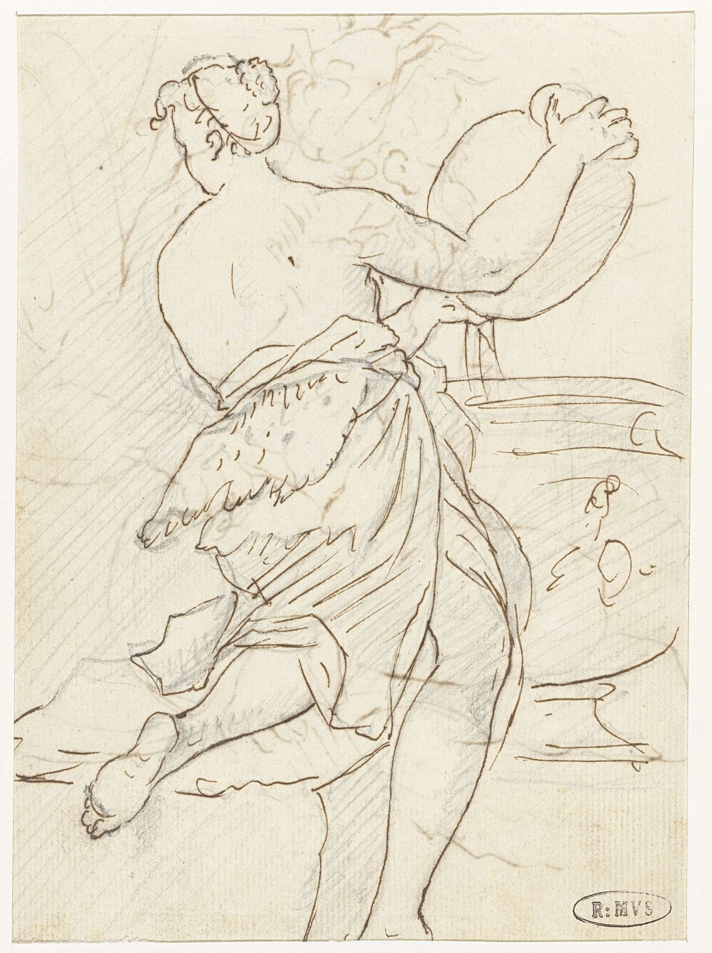 Dansende nimf of bacchante by Dionys van Nijmegen