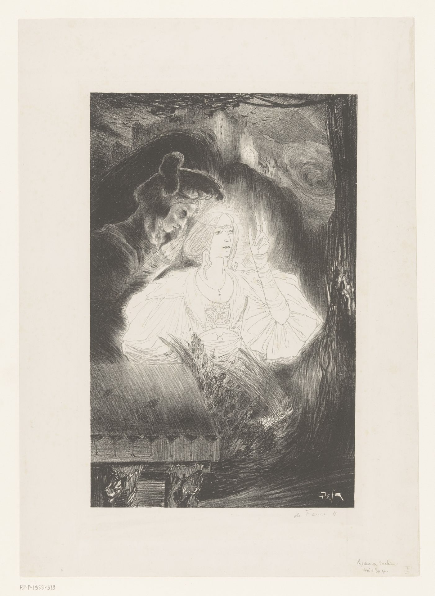 Illustratie bij het toneelstuk La Princesse Maleine by Georges de Feure
