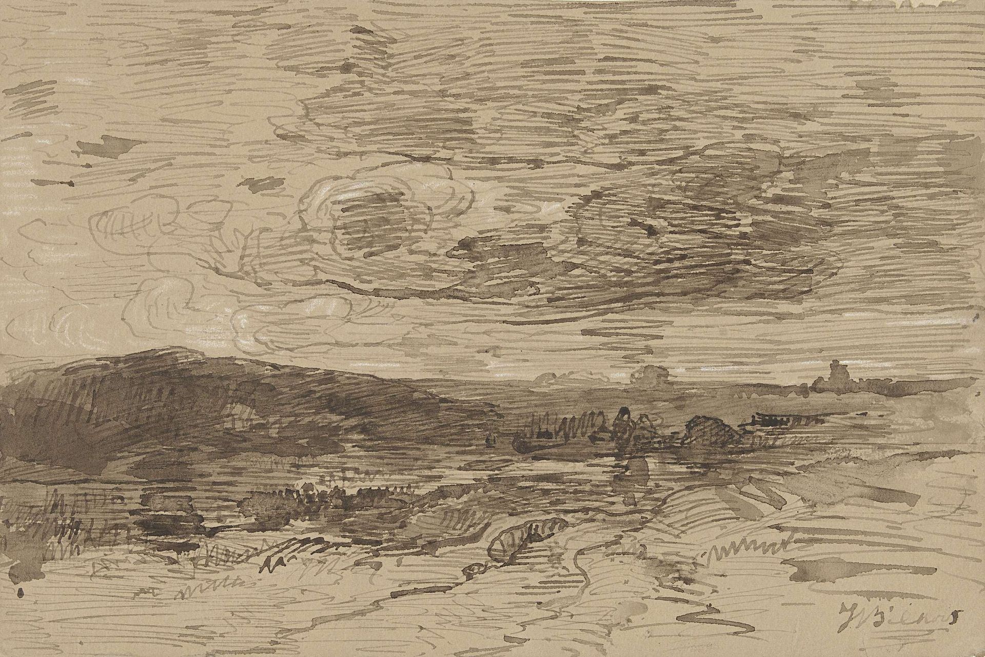 Heide in Drente by Johannes Warnardus Bilders