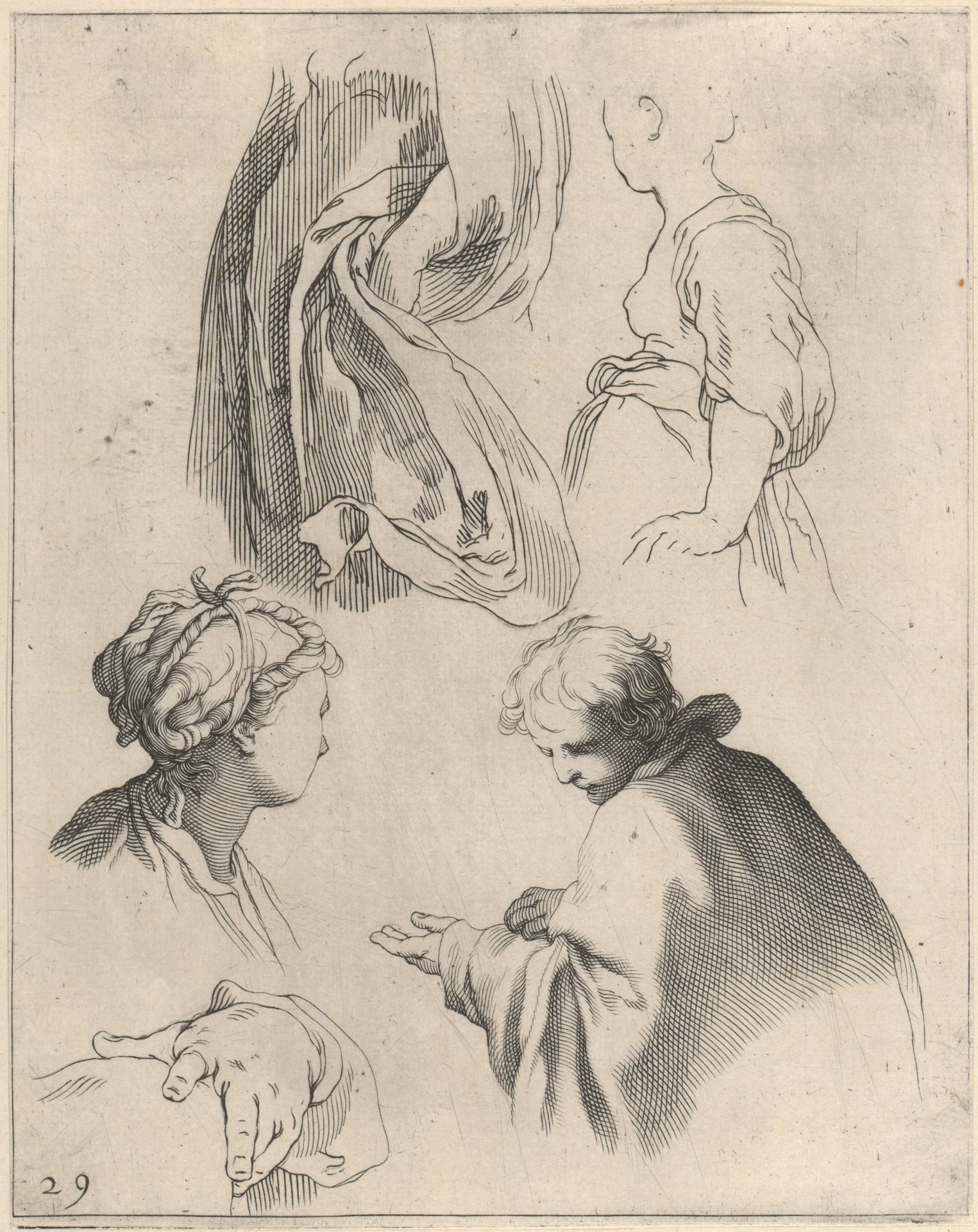 Figure Studies, from Drawing Book by Frederick Bloemaert