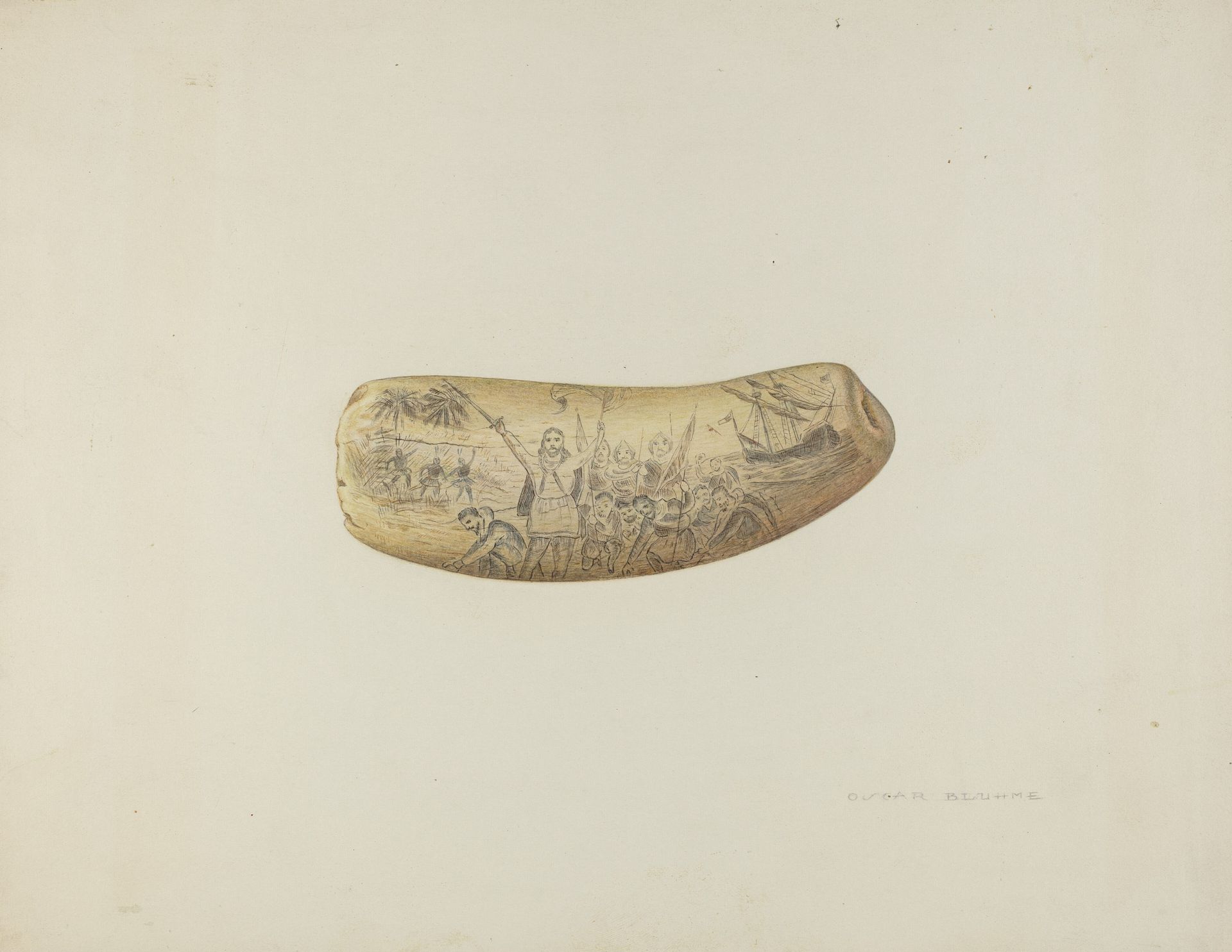Scrimshaw by Oscar Bluhme