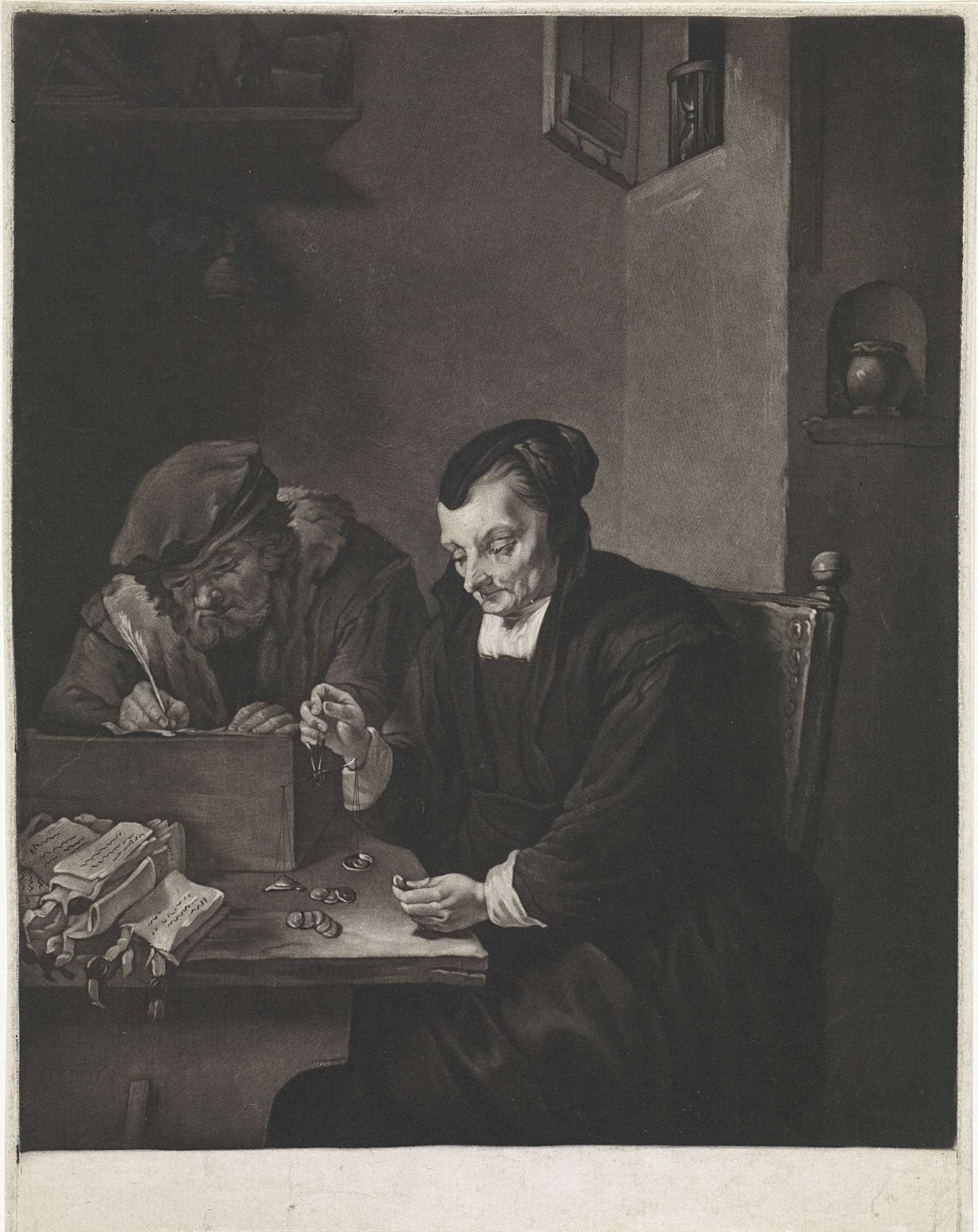 Goudweegster (variant zonder duivels) by Anonymous