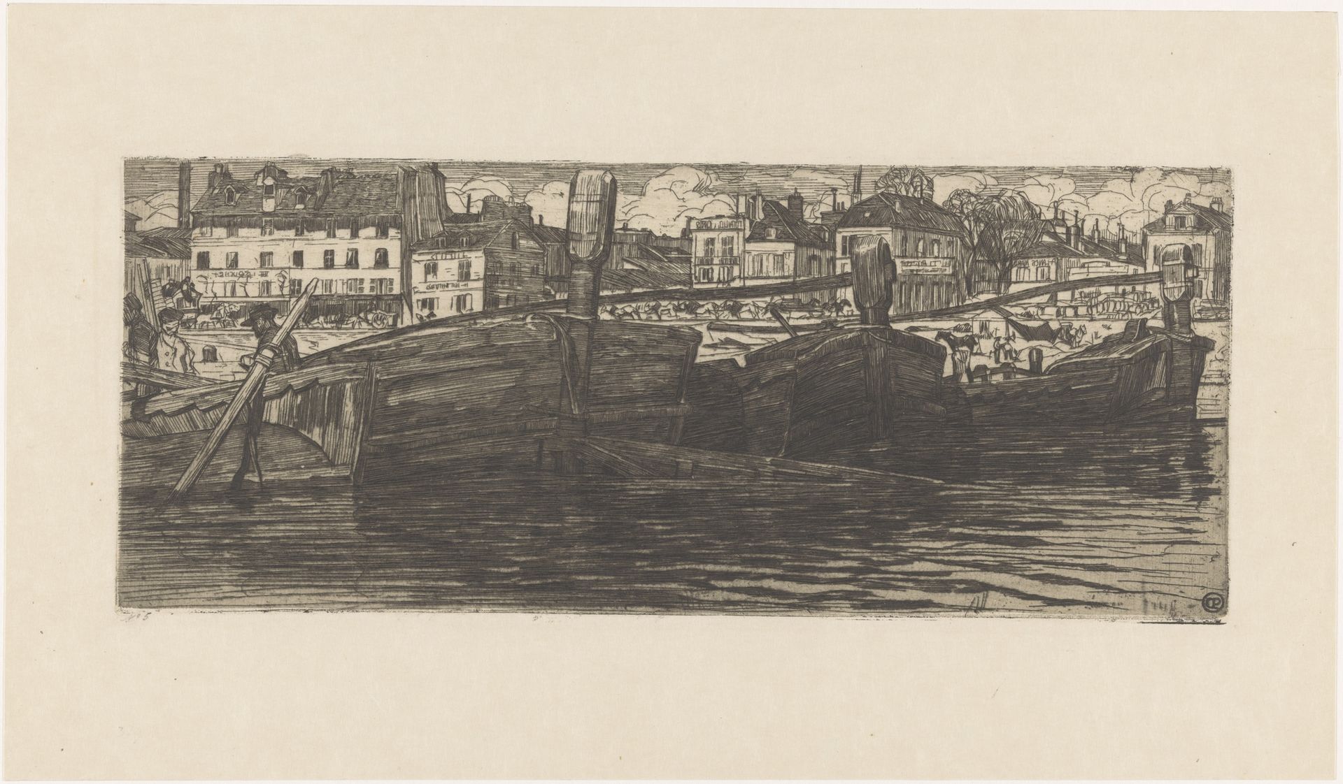 Schuiten in de Seine in Parijs by Pieter Dupont