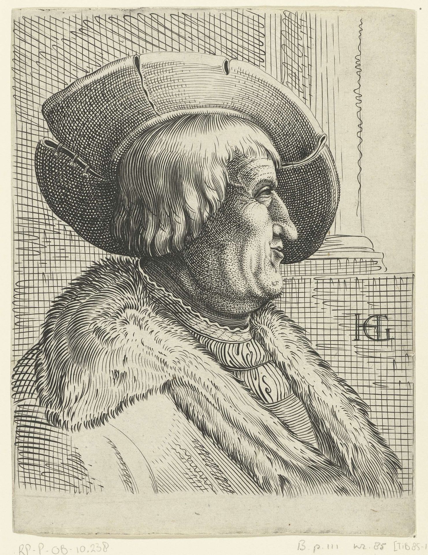 Portret van een man met een hoed by Anonymous