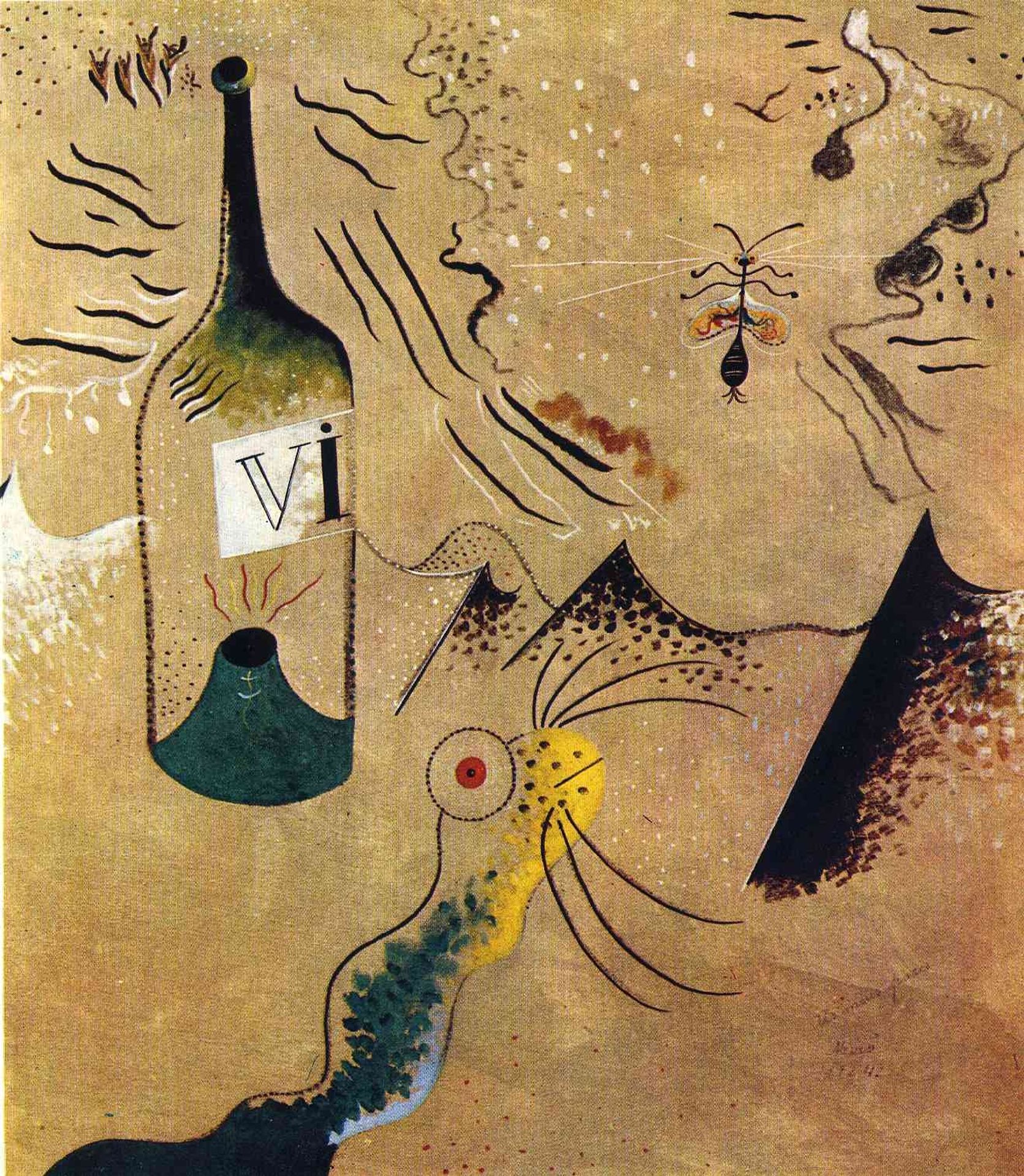 Bottle of Vine by Joan Miró