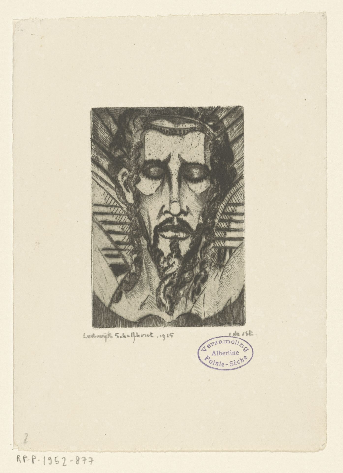 Hoofd van Christus by Lodewijk Schelfhout