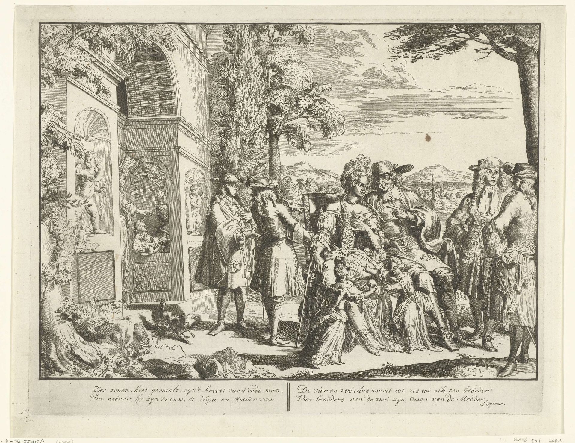 Het gecompliceerde huwelijk (prent) by Anonymous