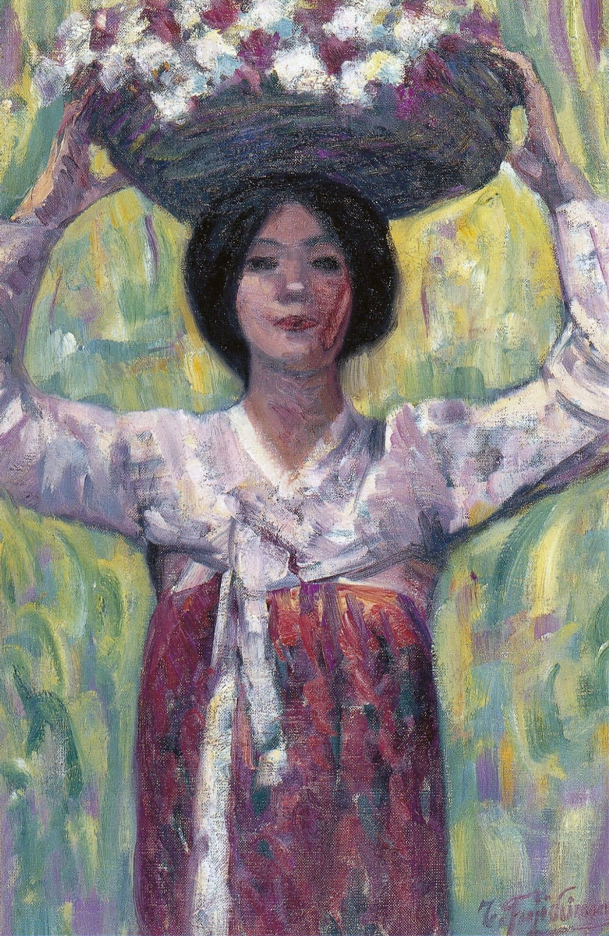 Flower Basket by Fujishima Takeji