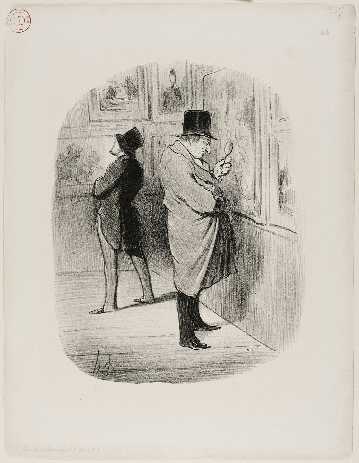 A True Art Lover, plate 66 from Les Bons Bourgeois by Honoré Daumier