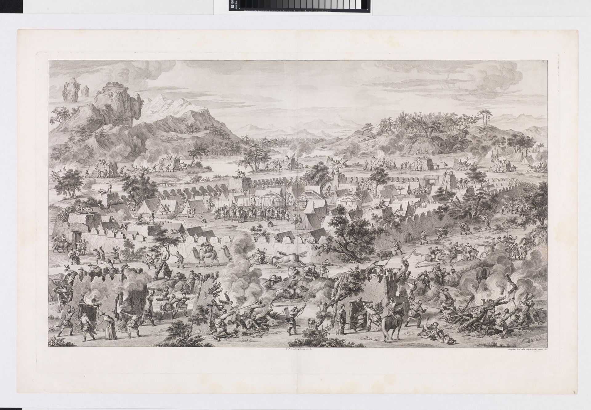The Battle of Tonguzluq by Augustin de Saint-Aubin