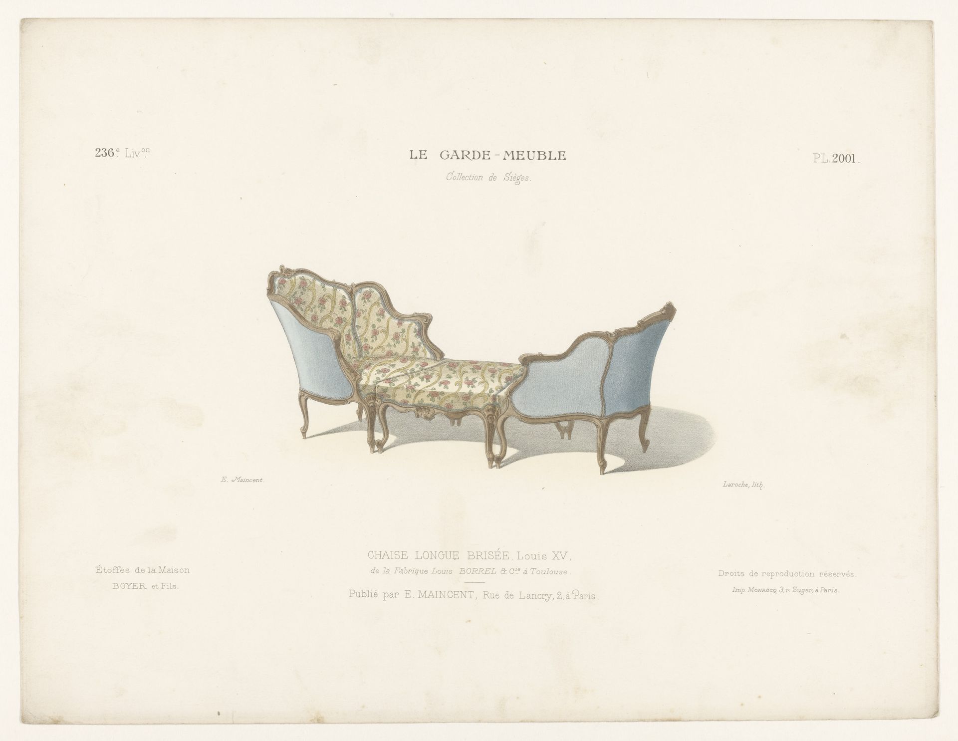 Chaise longue by Léon Laroche