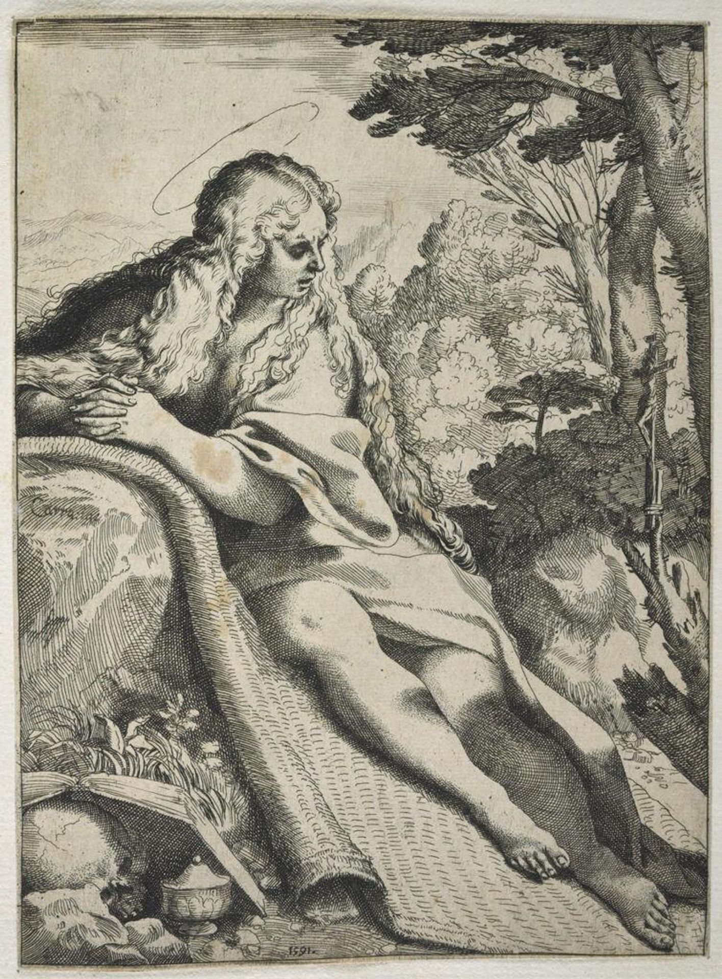Mary Magdalene in the Wilderness by Annibale Carracci