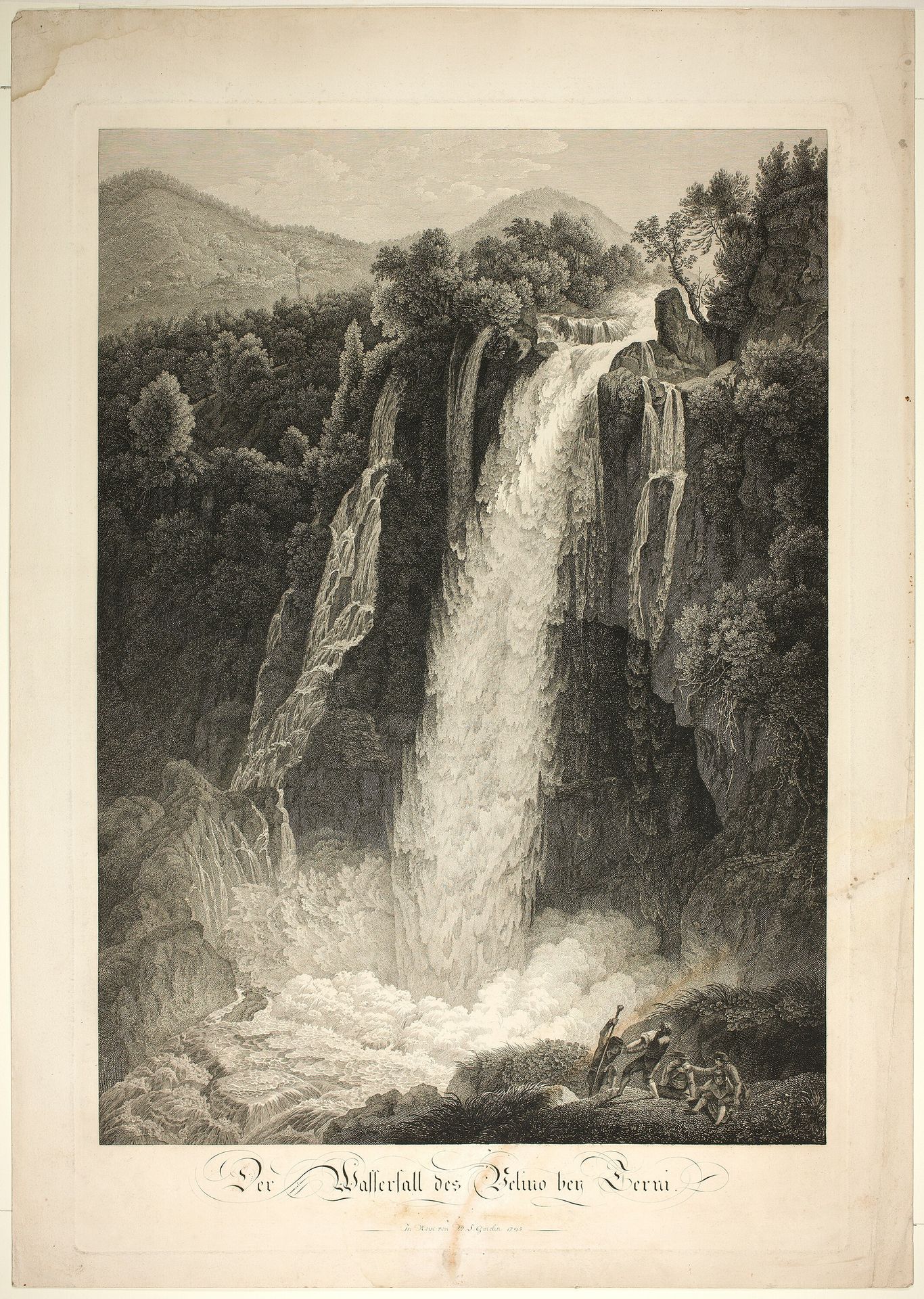 The Waterfall of Velino Near Terni, Rome by Friedrich Wilhelm Gmelin