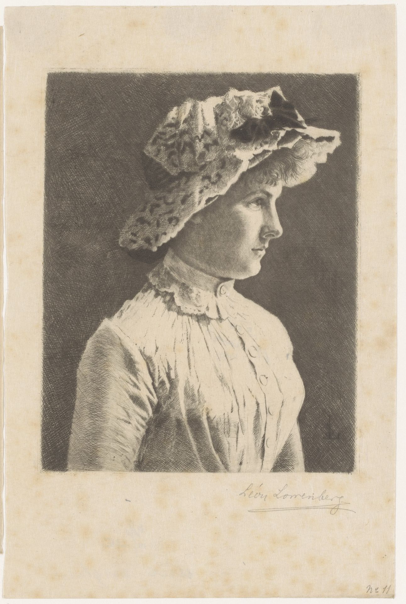 Portret van een onbekende Engelse vrouw by Léon Lowenberg