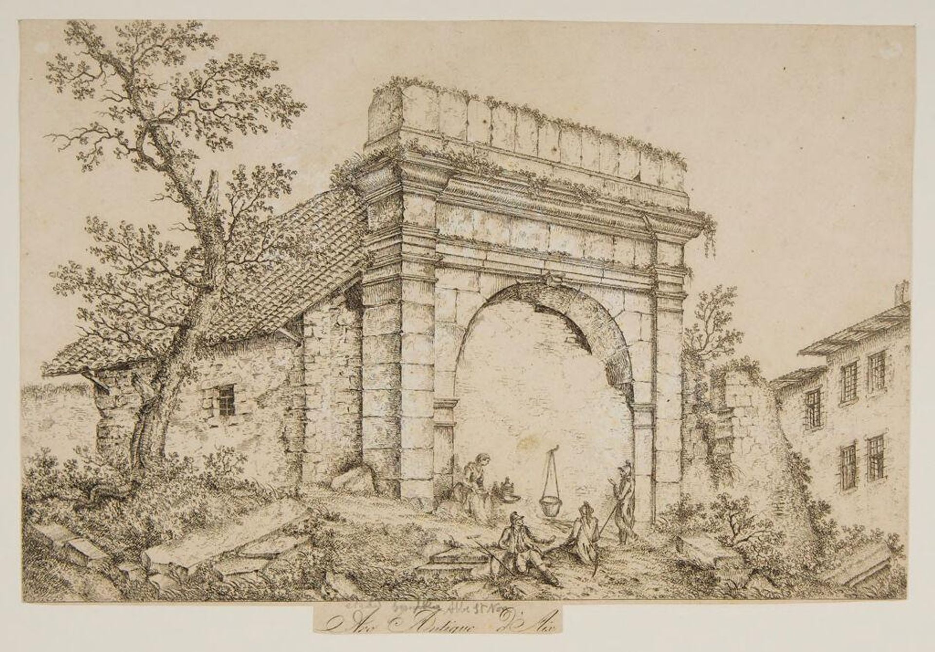 Ancient Arch at Aix by Jean-Claude Richard, AbbÃ© de Saint-Non