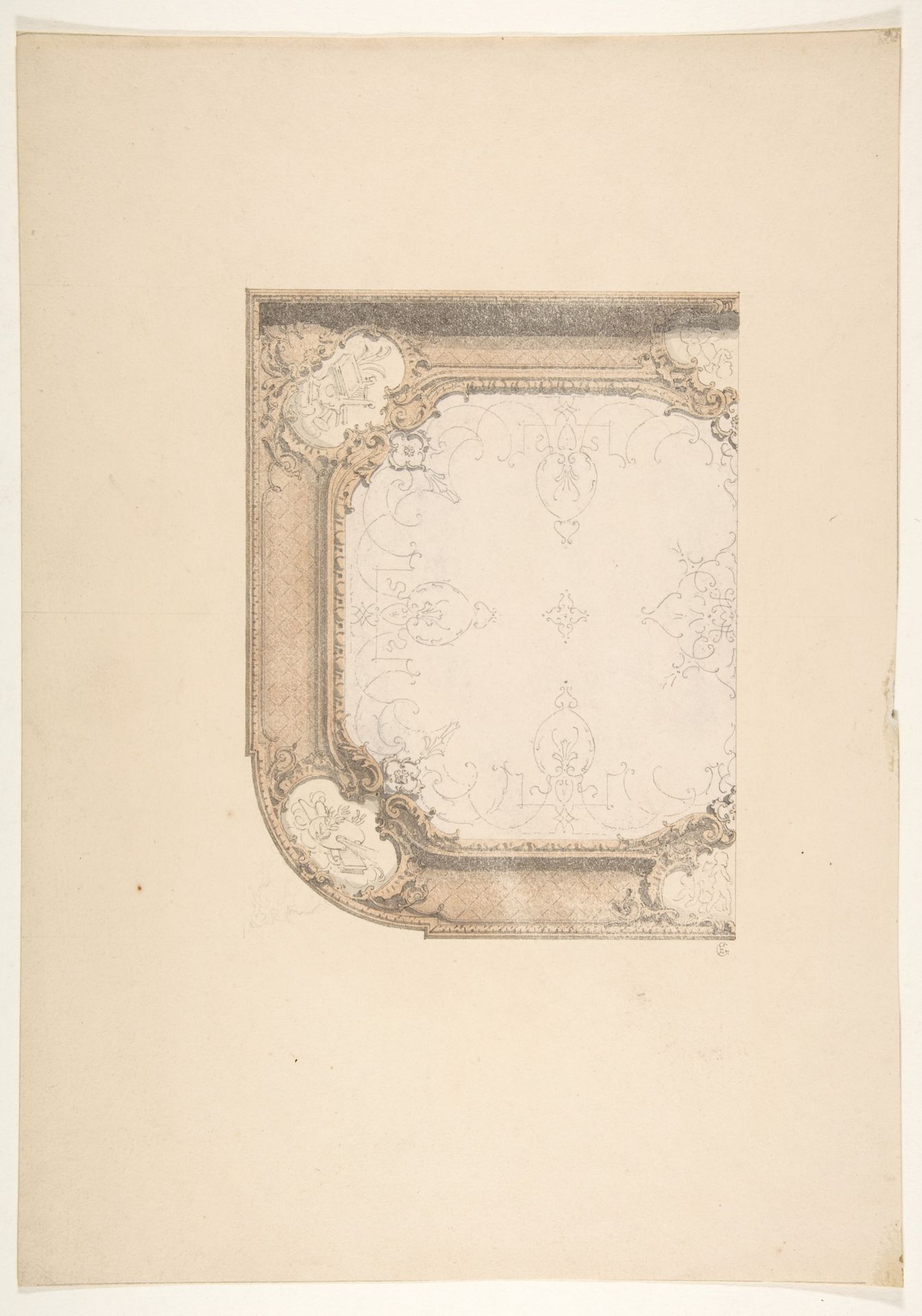 Design for a ceiling by Jules-Edmond-Charles Lachaise