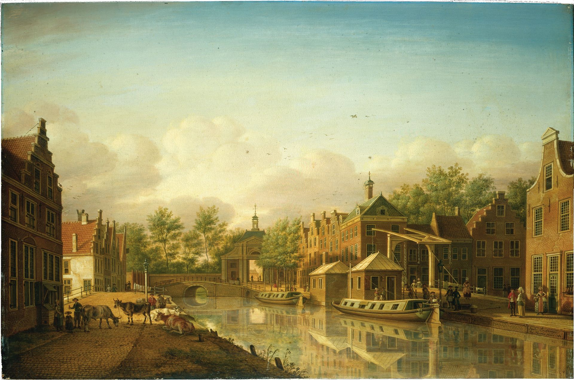 The Haarlem Gate in Leyden as Seen From the City by Paulus Constantijn la Fargue