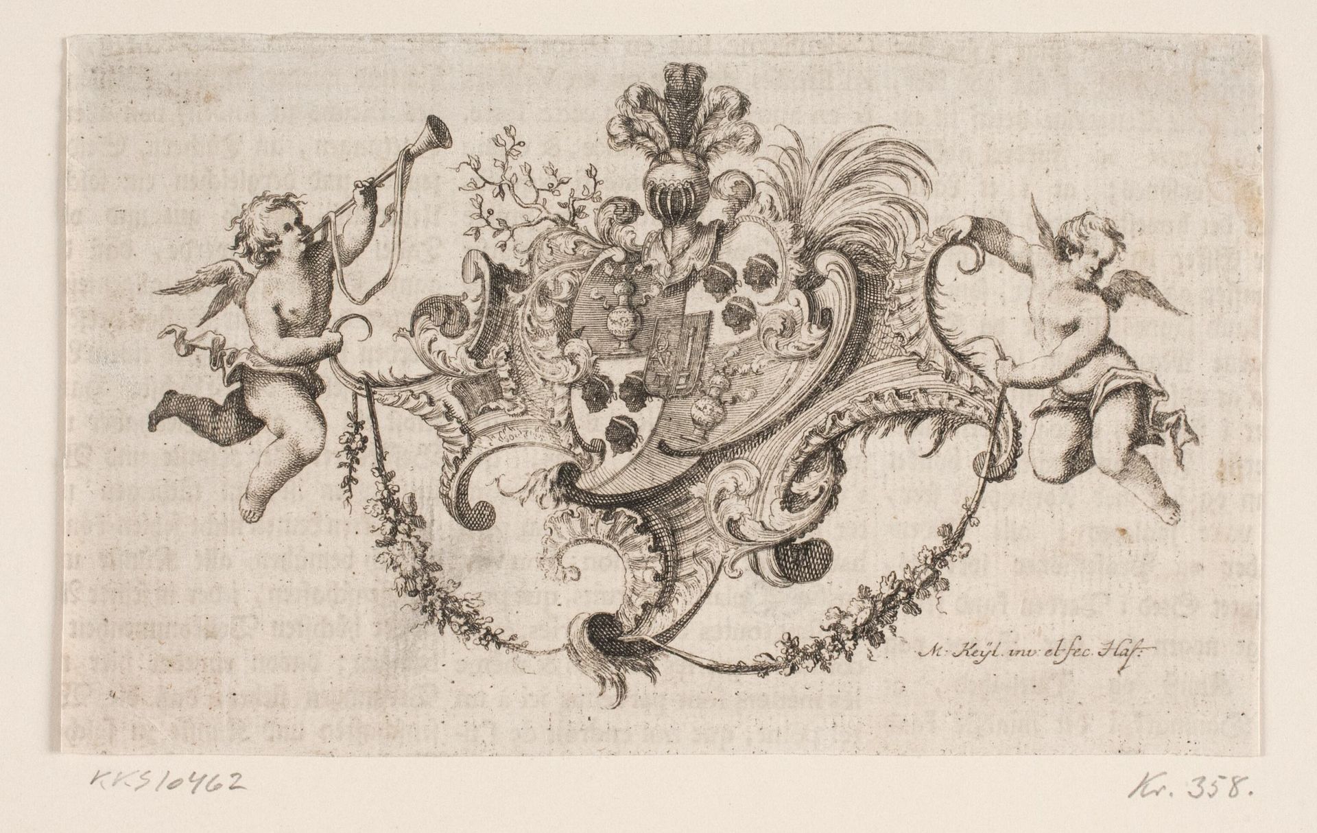 Slutvignet til Lauritz de Thurah's, "Hafnia Hodierna, Eller Udførlig Beskrivelse om den Kongelige Residentz- og Hoved-Stad Kiøbenhavn", 1748 by Michael Keyl