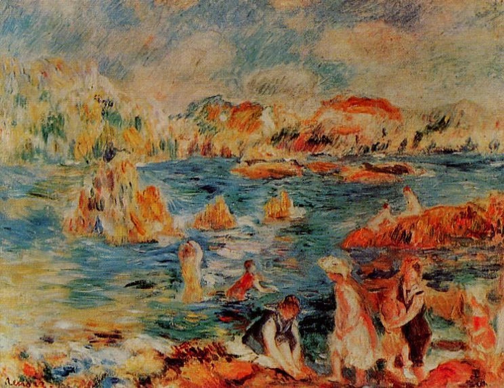 The Beach at Guernsey by Pierre-Auguste Renoir