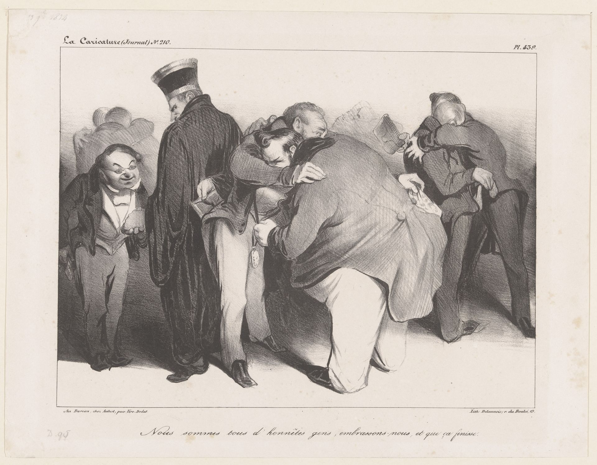 Karikatuur van de Franse regeringsleiders als zakkenrollers by Honoré Daumier