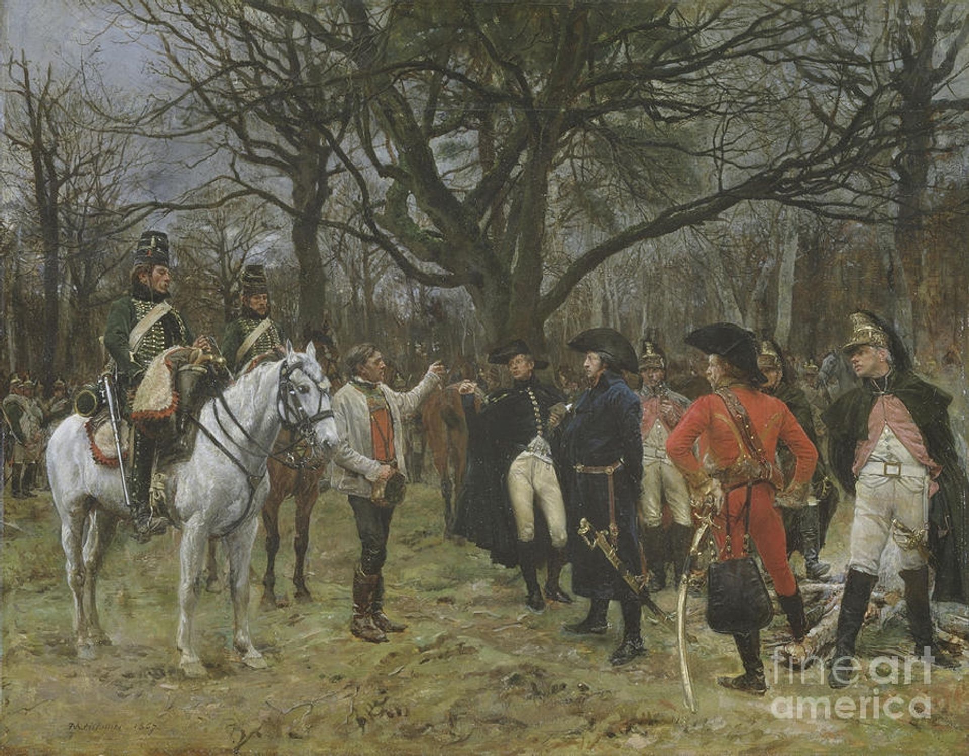 Information, General Desaix and the Peasant by Ernest Meissonier