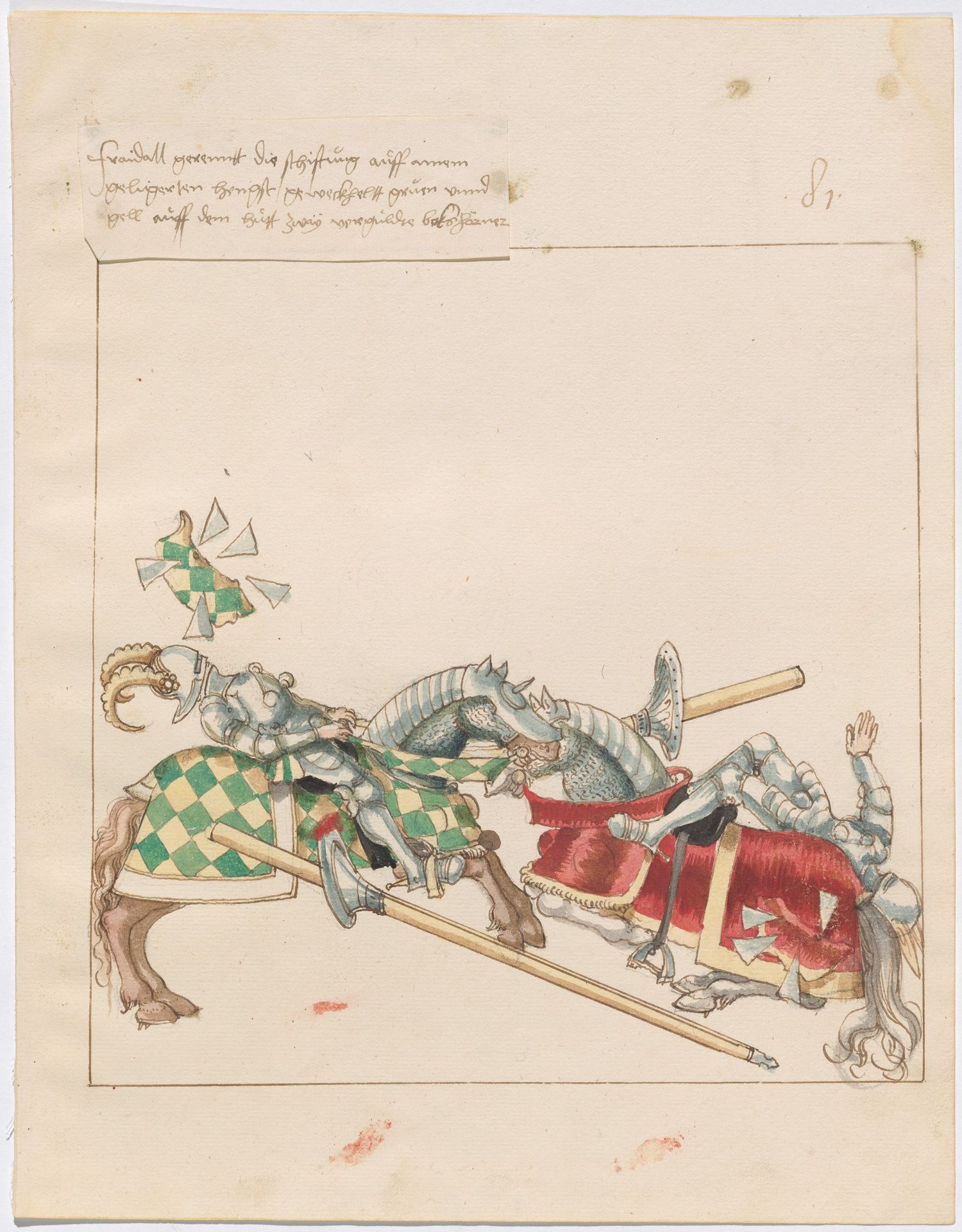 Mock Joust of War with Flying and Exploding Shields by Anonymous