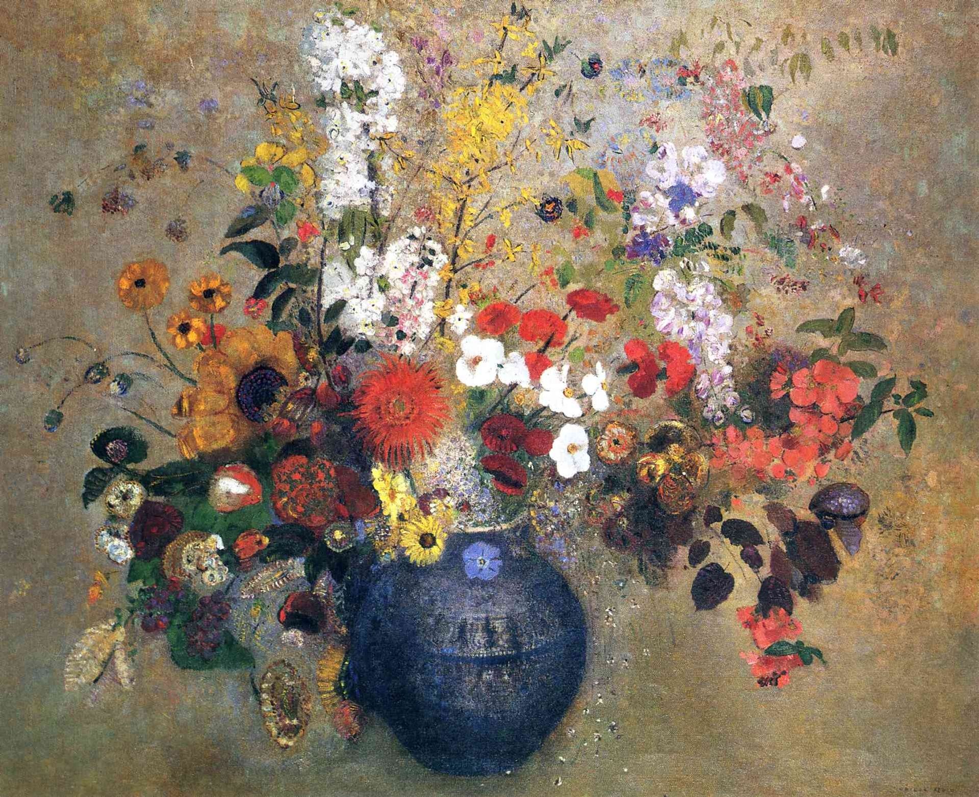 Flowers by Odilon Redon