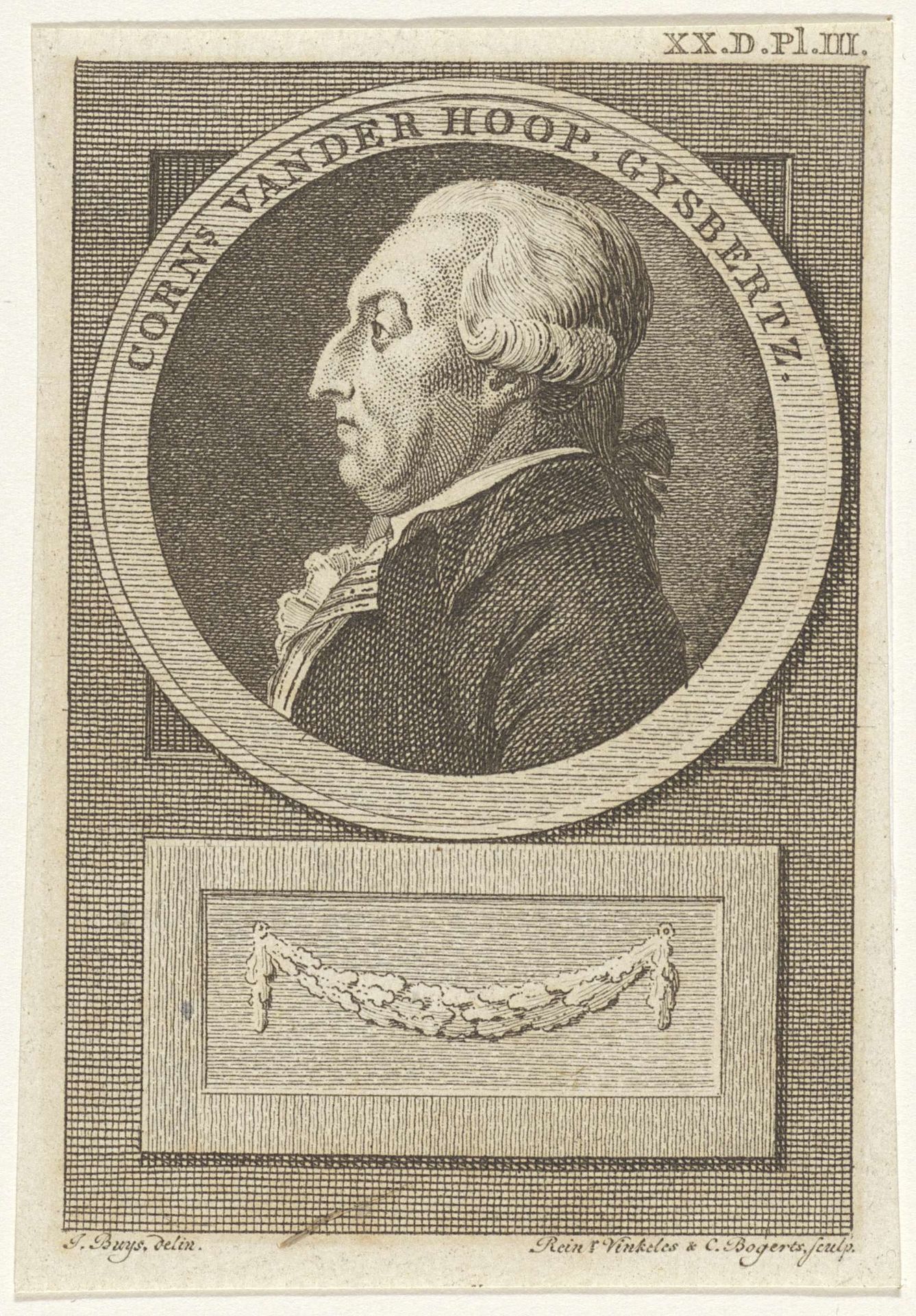 Portret van Cornelis Gijsbertsz. van der Hoop by Reinier Vinkeles