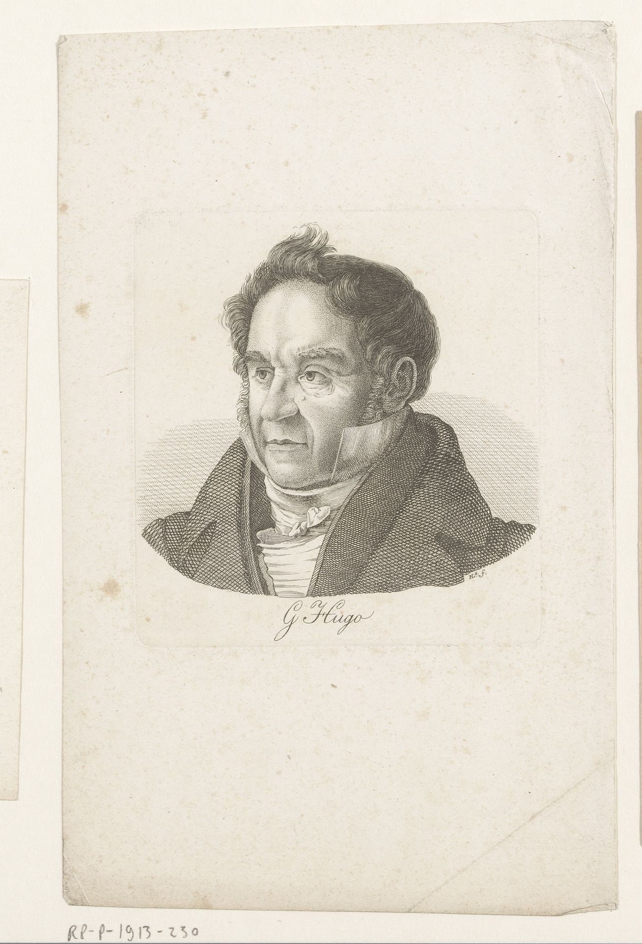 Portret van Gustav von Hugo by Heinrich Lödel