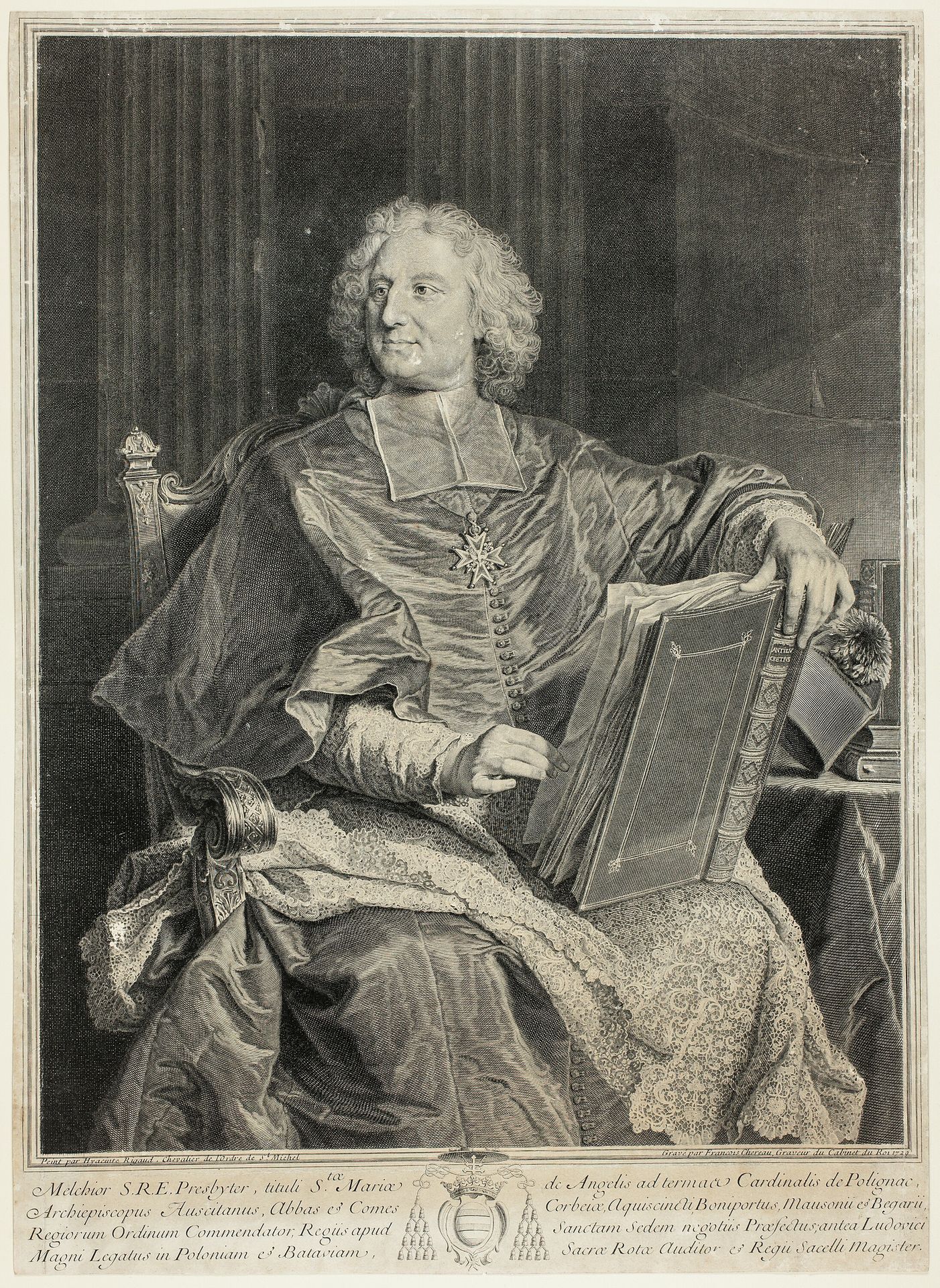 Portrait of Cardinal de Polignac by François Chereau, the elder