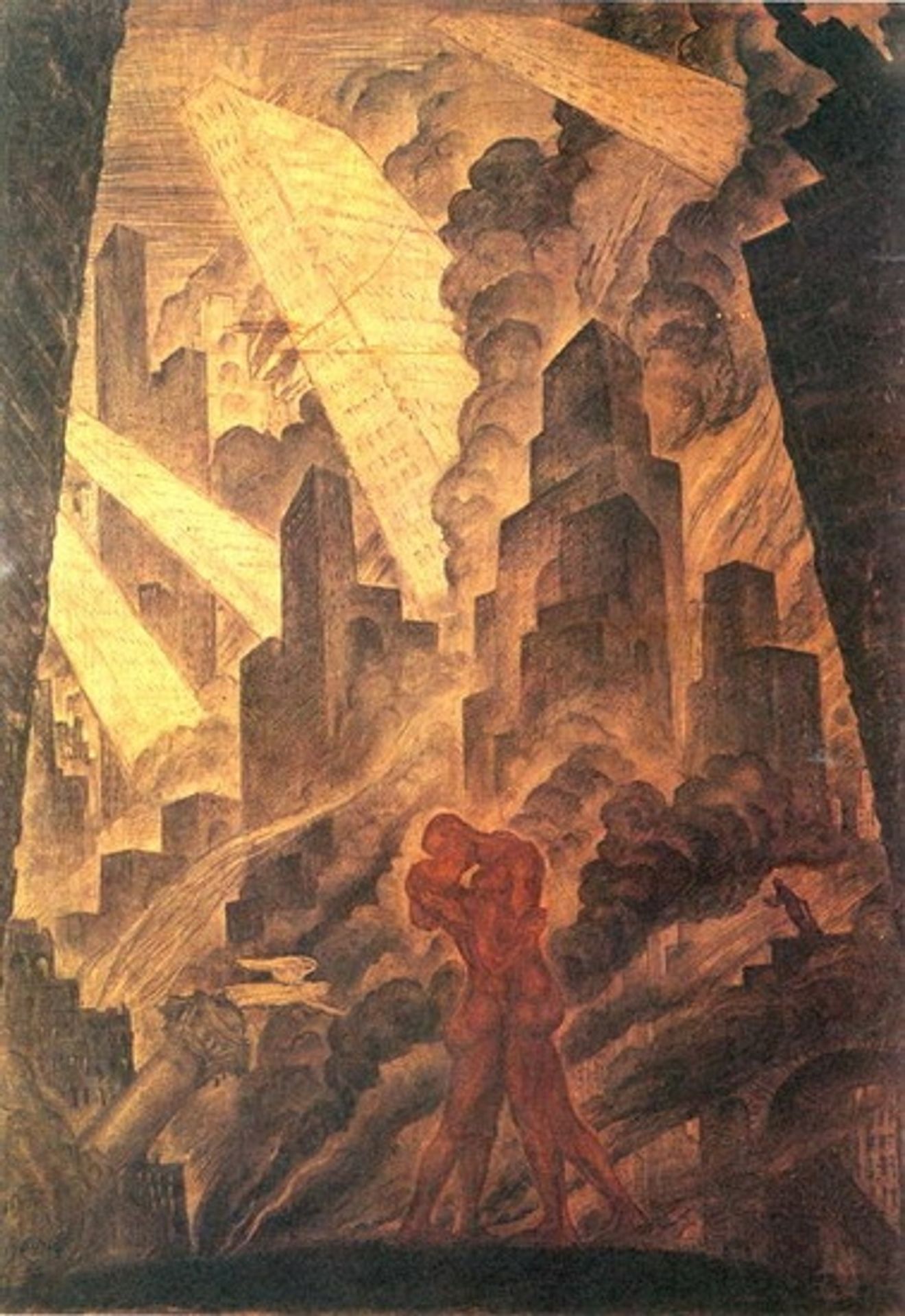 The Kiss by Mstislav Dobuzhinsky