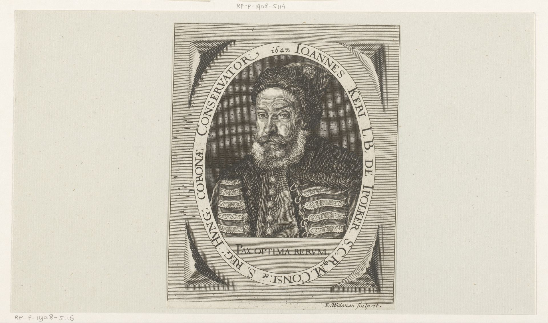 Portret van János Kéry by Elias Widemann