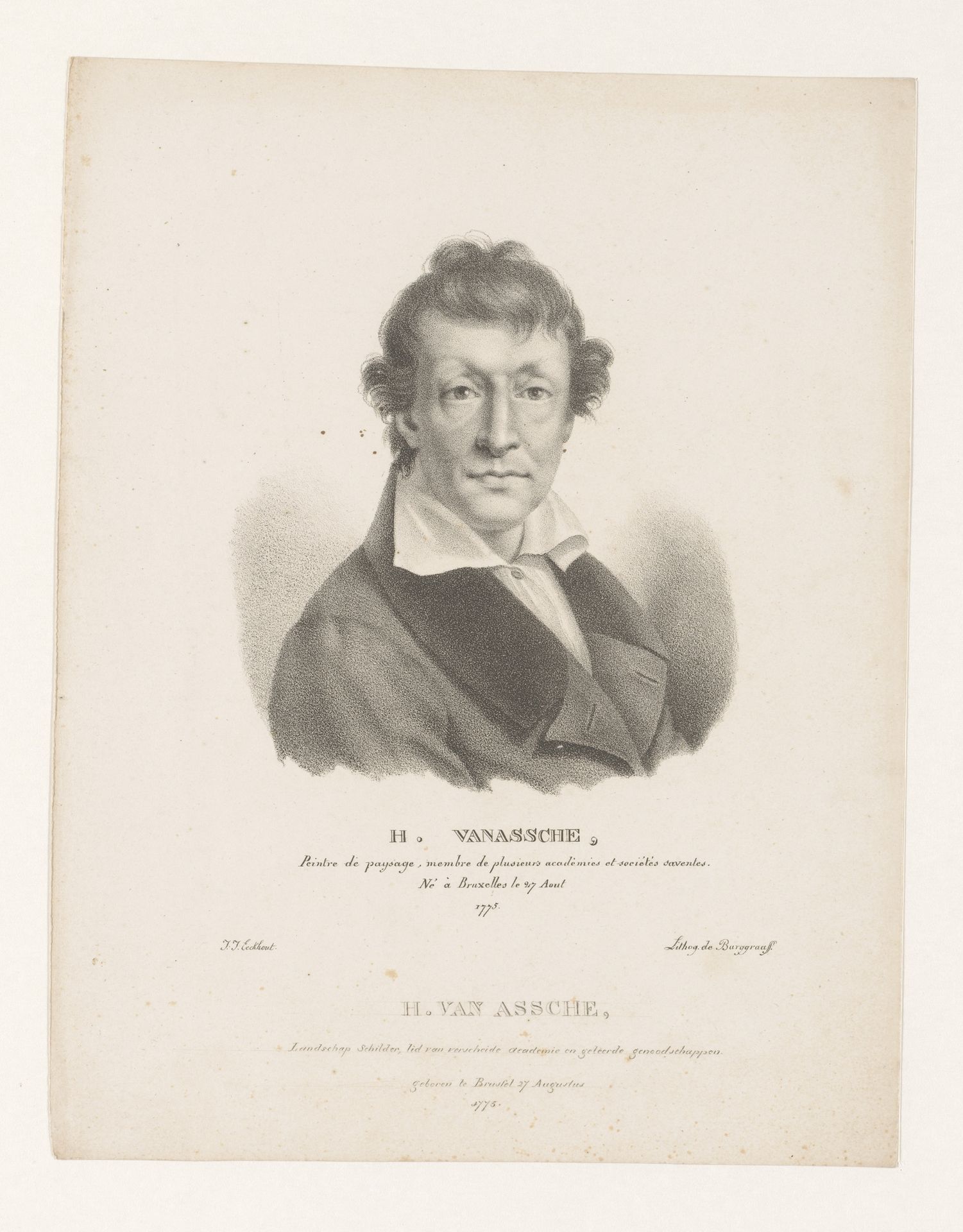 Portret van Henri van Assche by Guillaume Philidor Van den Burggraaff
