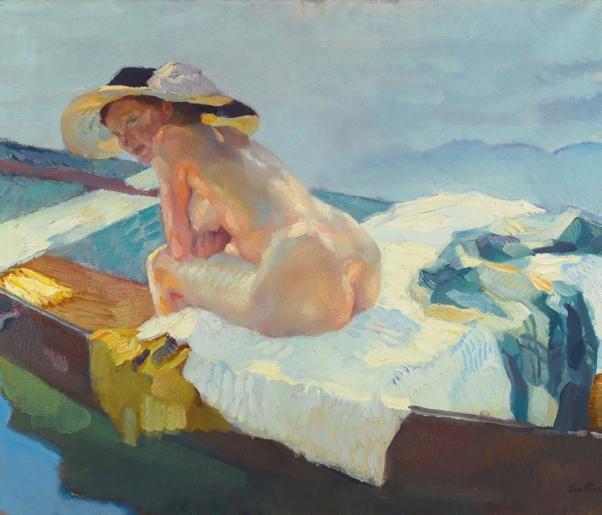 Im Kahn by Leo Putz