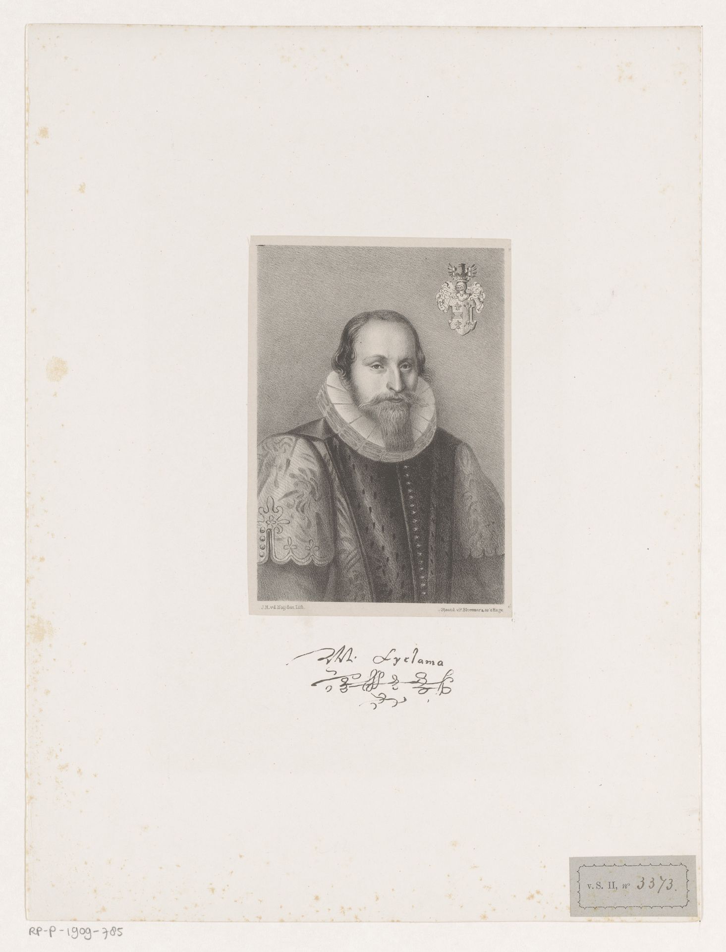 Portret van Marcus Lyclama a Nyeholt by Johannes Hermanus van der Heijden