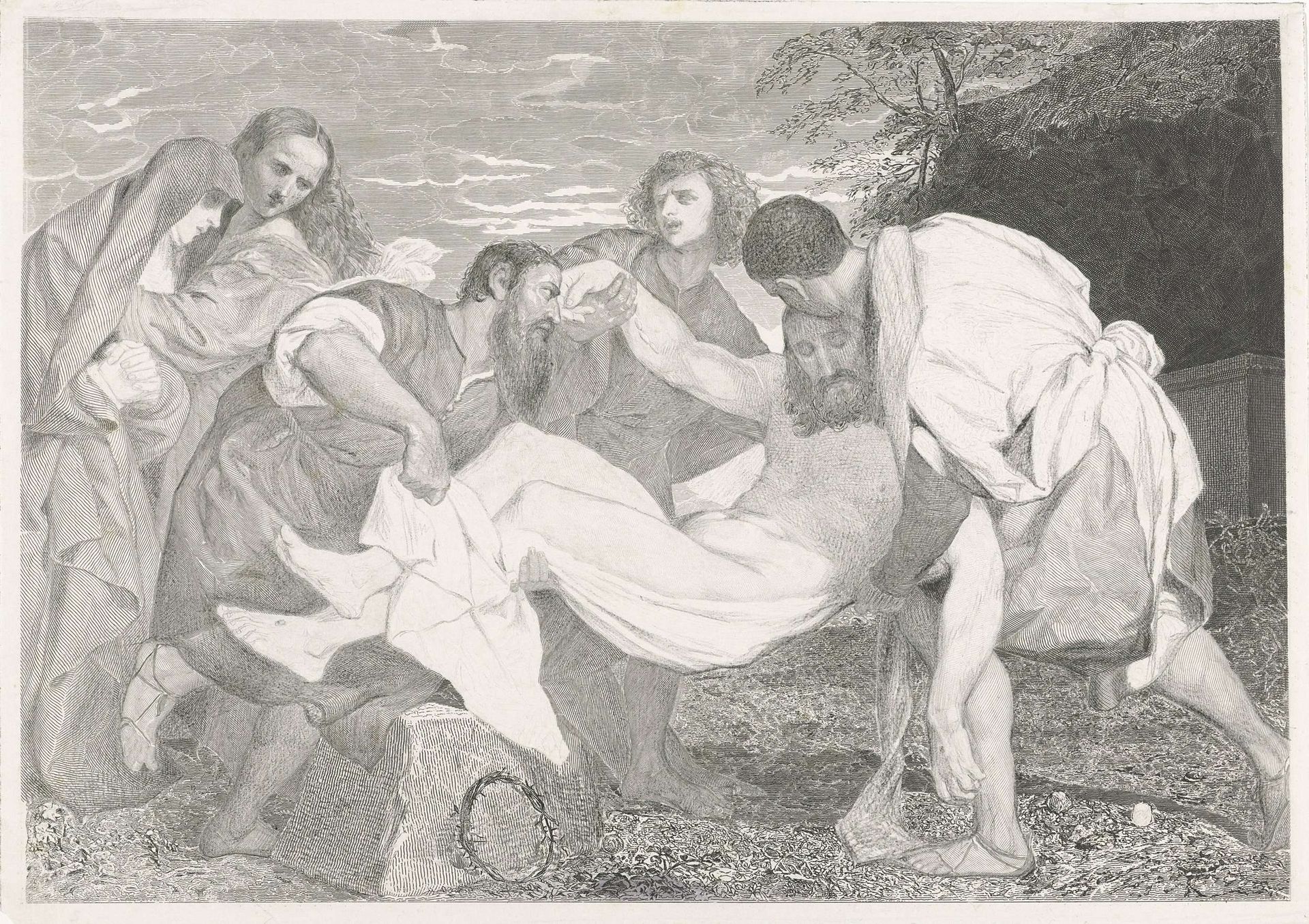 Graflegging van Christus by Johannes de Mare