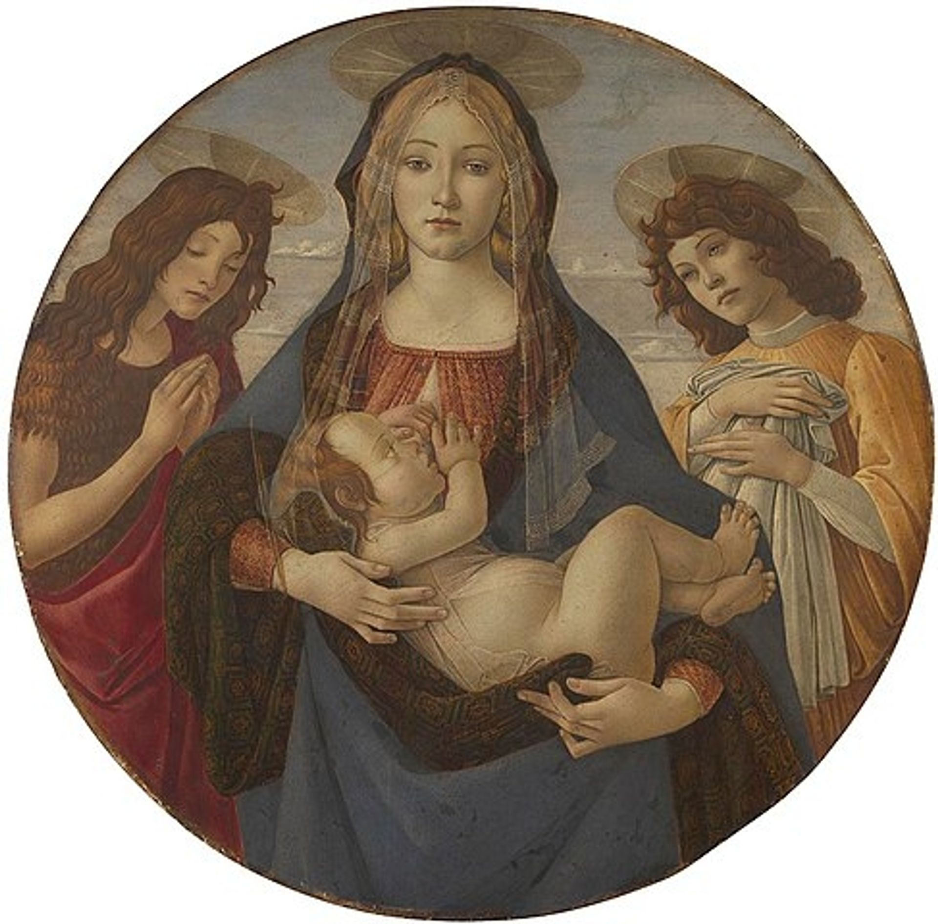 The Virgin and Child with Saint John and an Angel by Sandro Botticelli