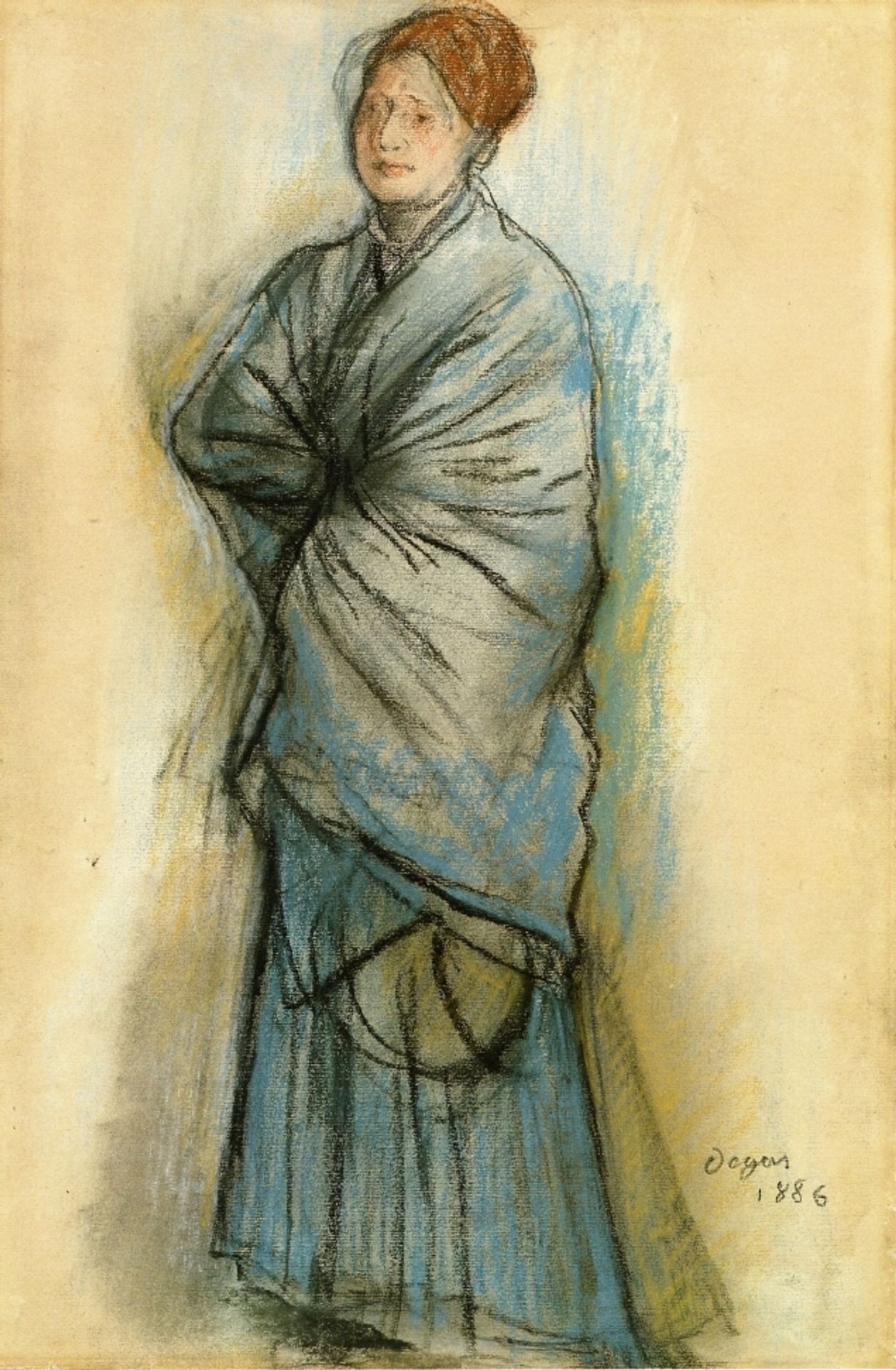 Woman in Blue (Portrait of Mlle. Helene Rouart) by Edgar Degas